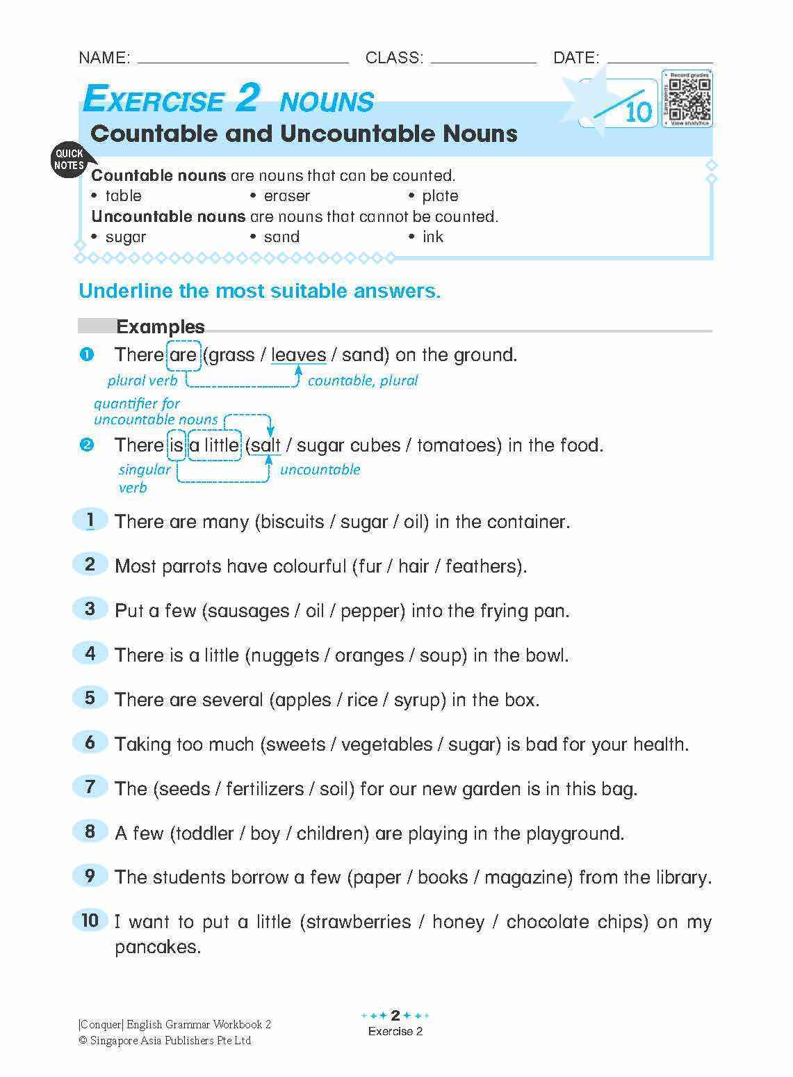 Conquer English Grammar Workbook 2