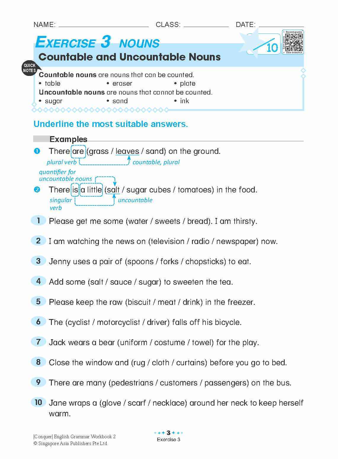 Conquer English Grammar Workbook 2