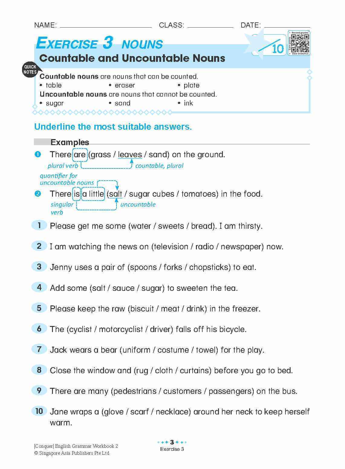 Conquer English Grammar Workbook 2
