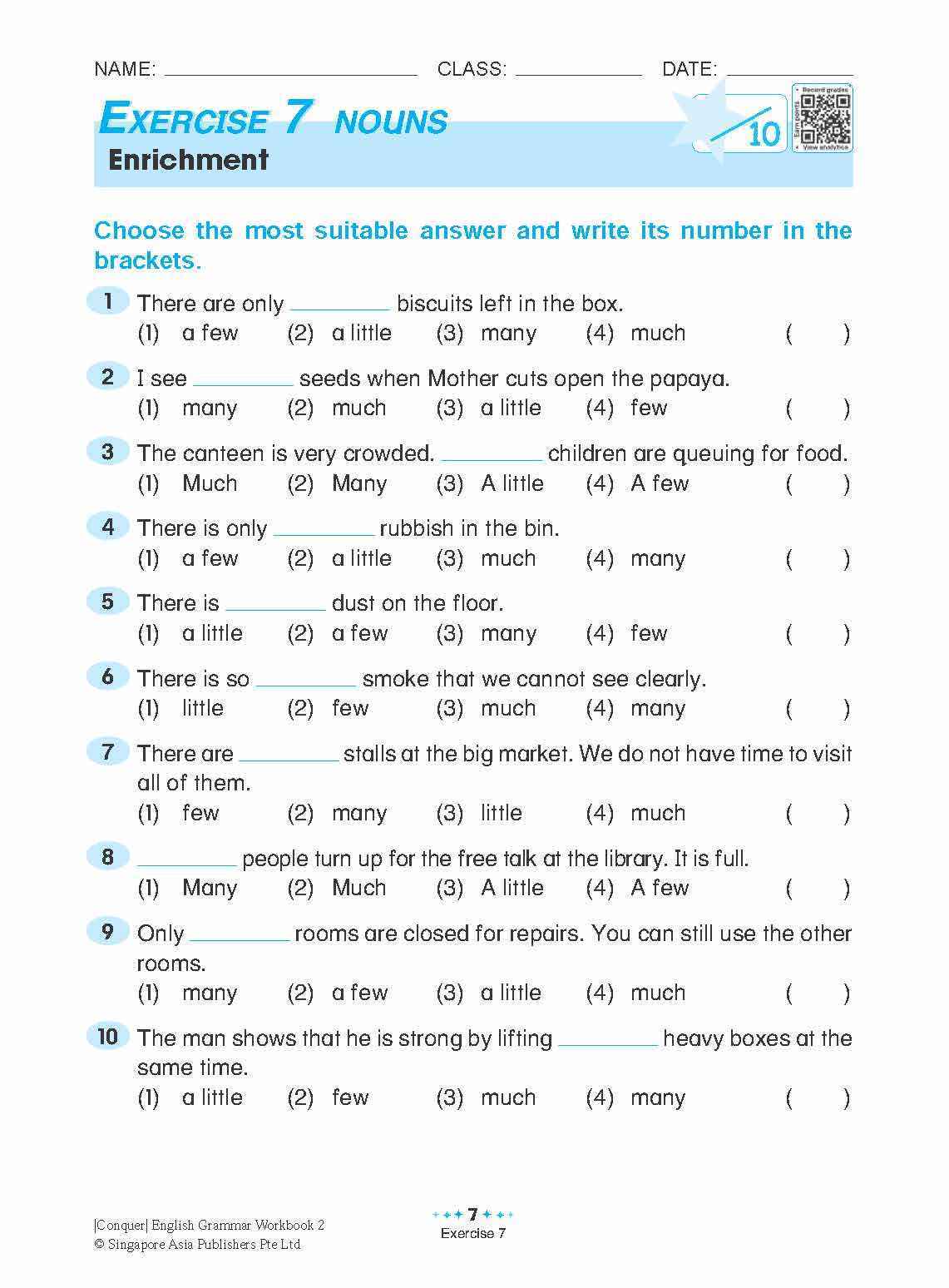 Conquer English Grammar Workbook 2