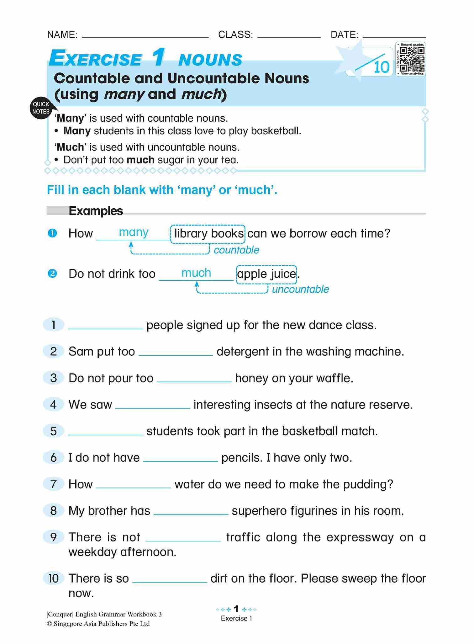 Conquer English Grammar Workbook 3