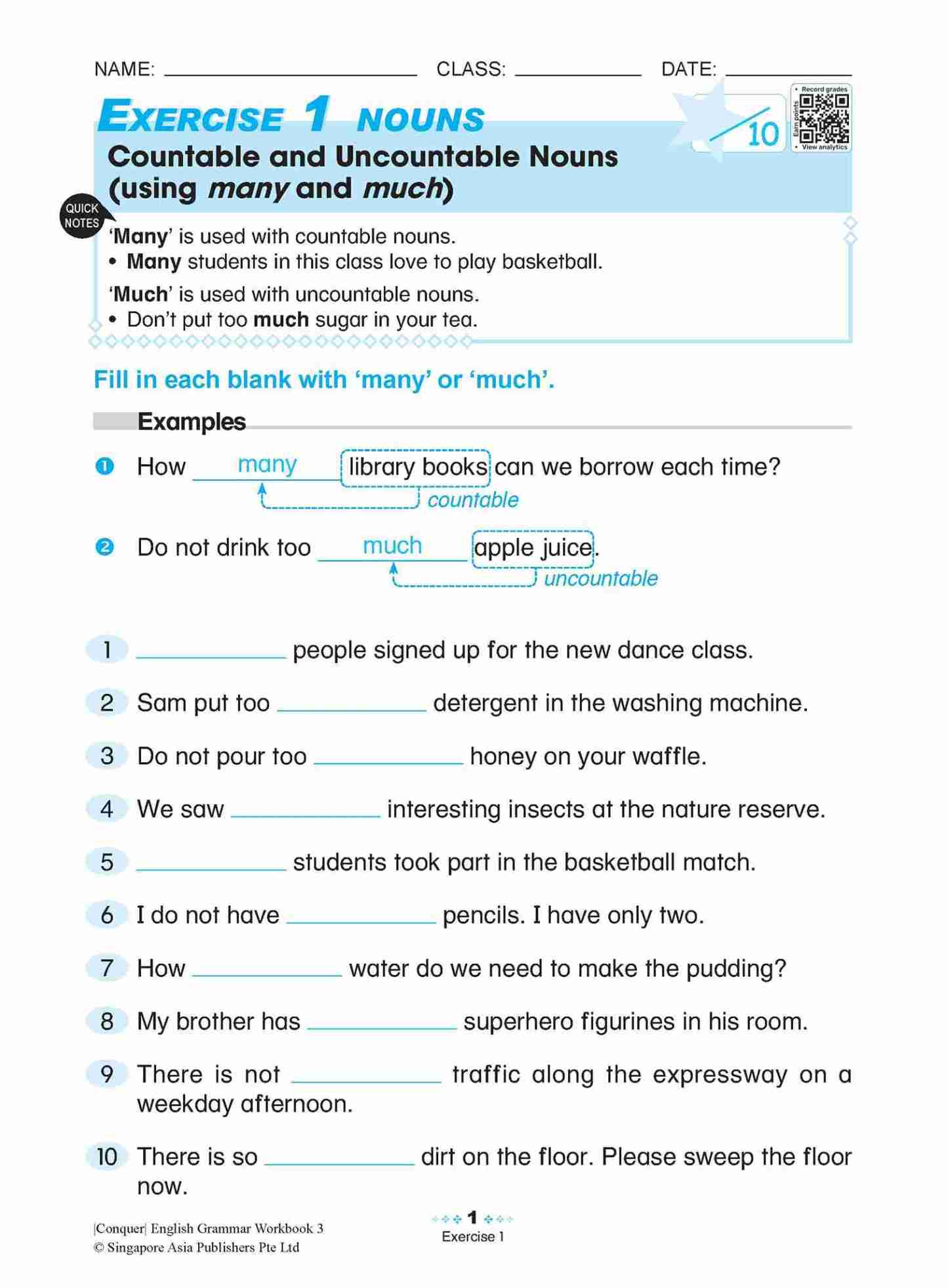 Conquer English Grammar Workbook 3