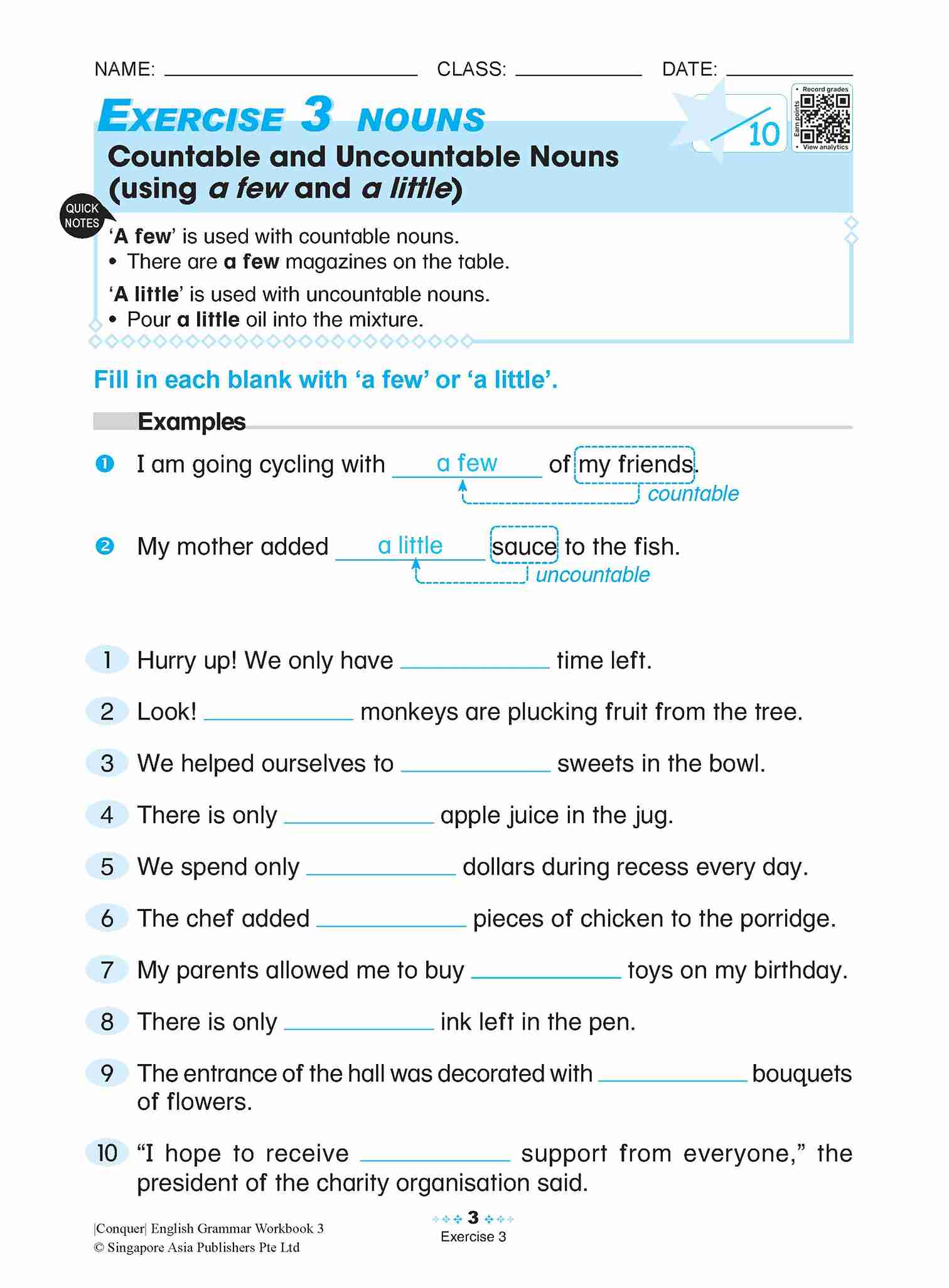 Conquer English Grammar Workbook 3