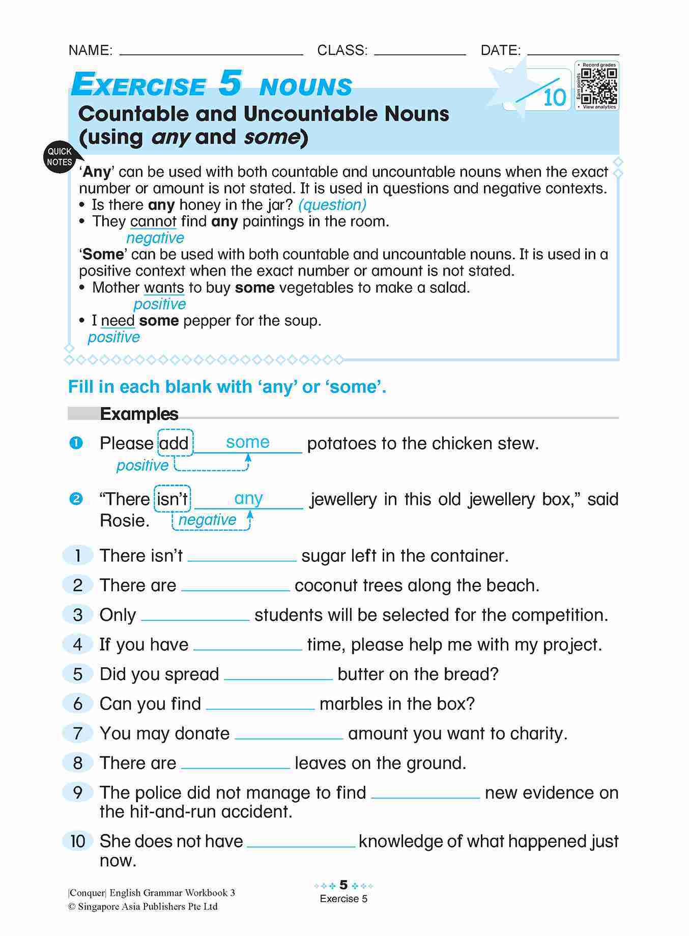 Conquer English Grammar Workbook 3