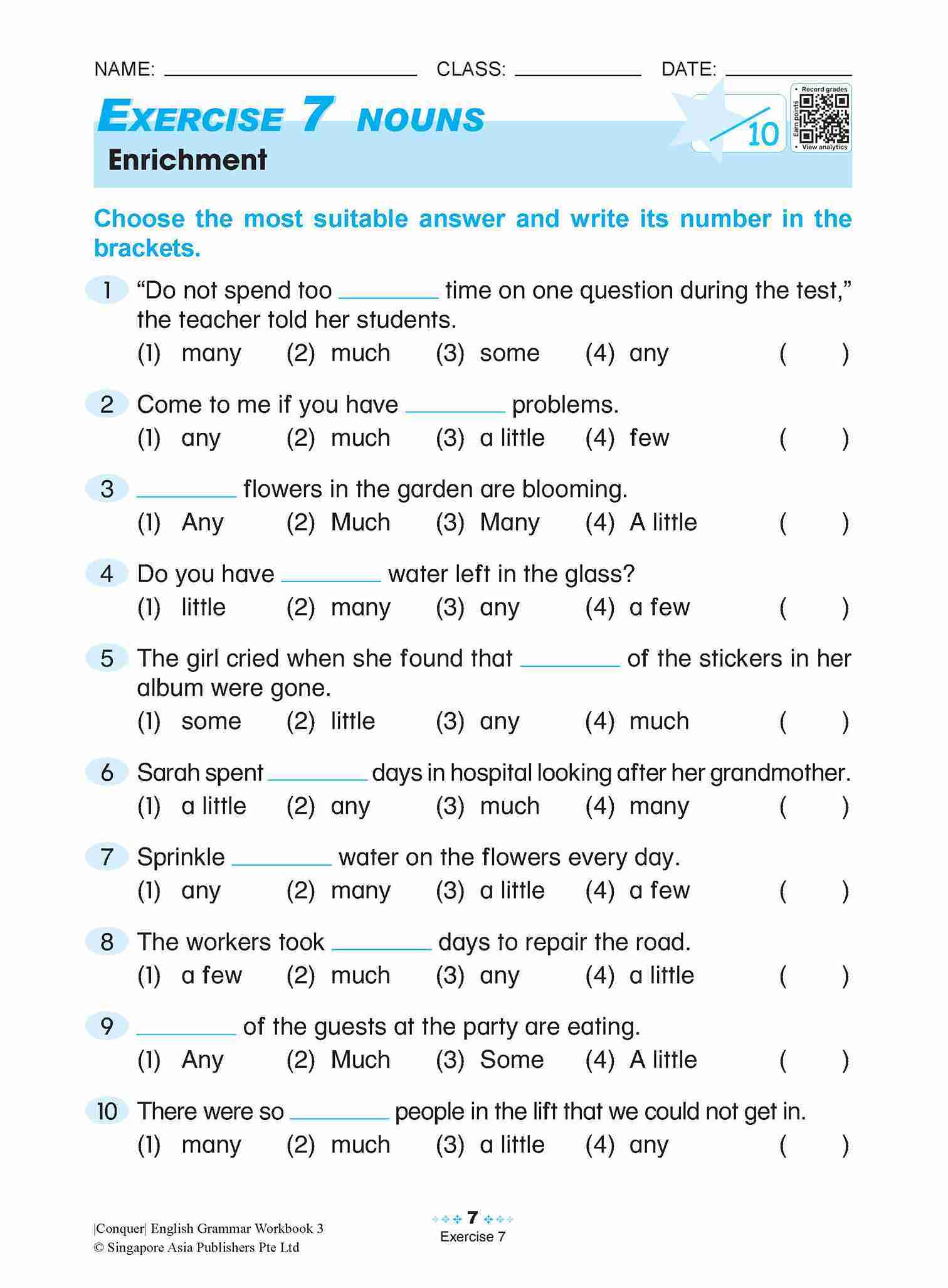 Conquer English Grammar Workbook 3