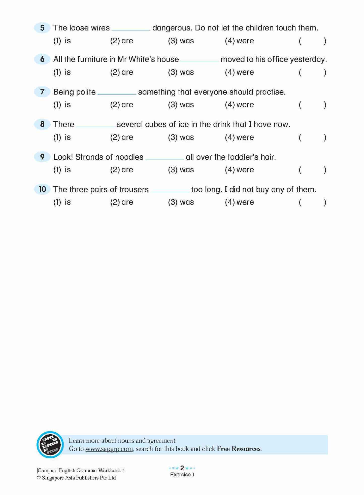 Conquer English Grammar Workbook 4