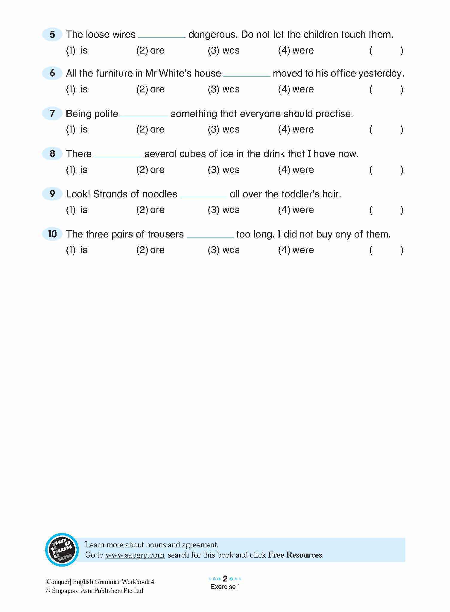 Conquer English Grammar Workbook 4