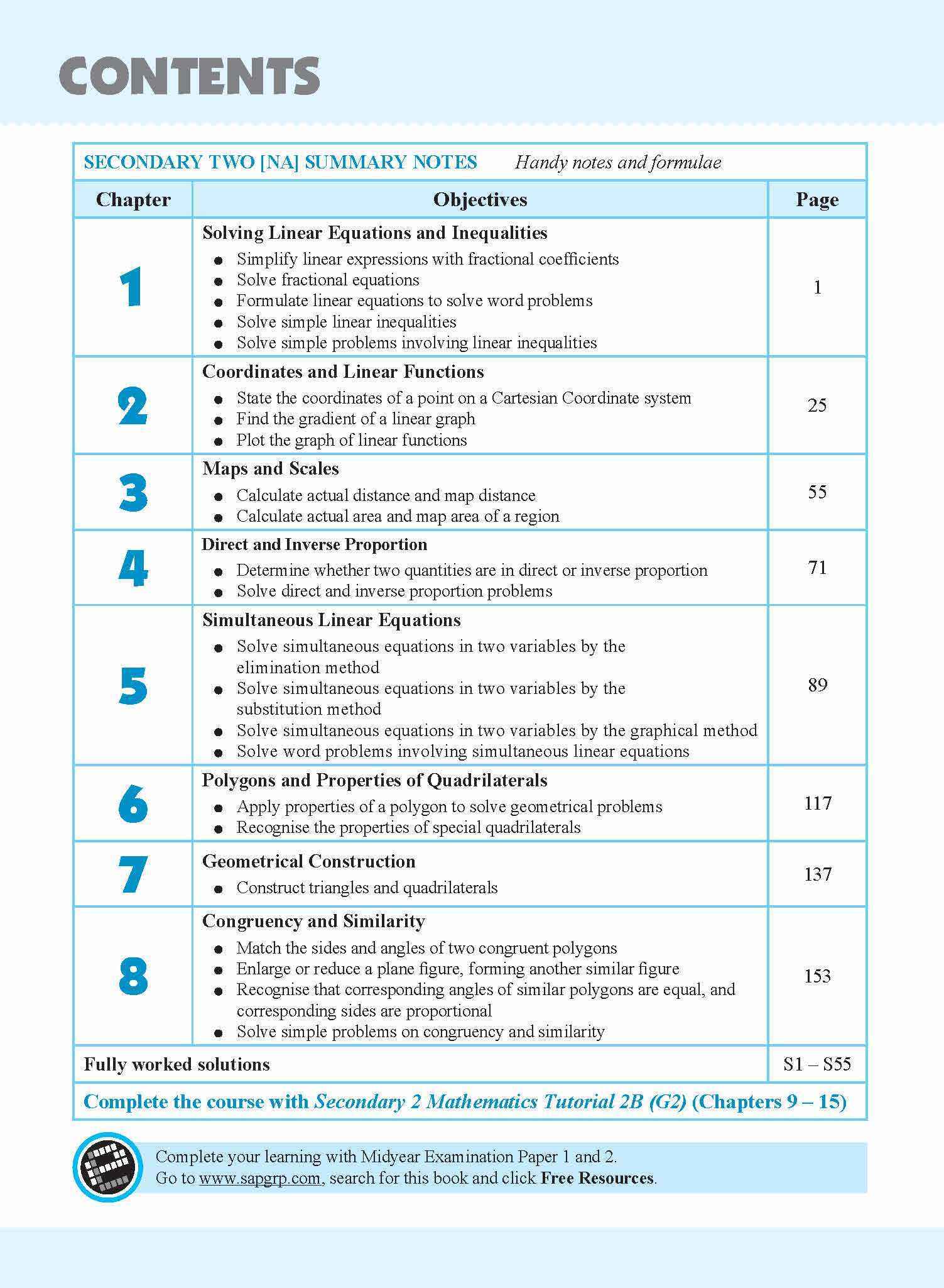 Secondary 2 Mathematics Tutorial 2A [G2]