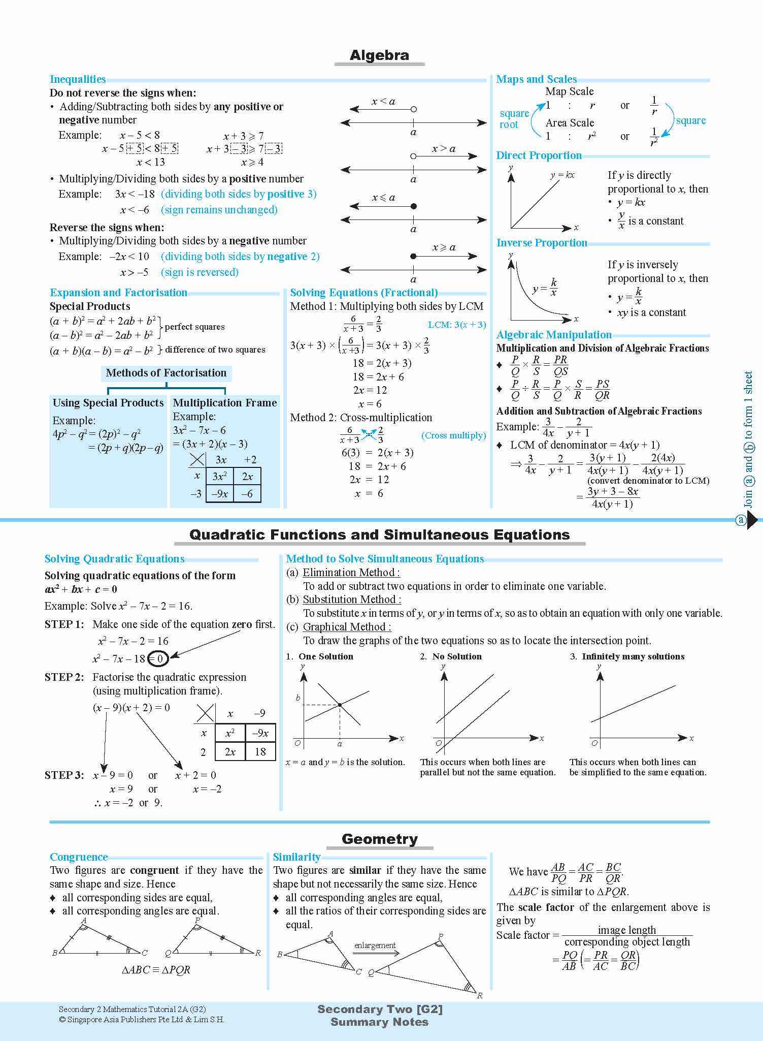 Secondary 2 Mathematics Tutorial 2A [G2]