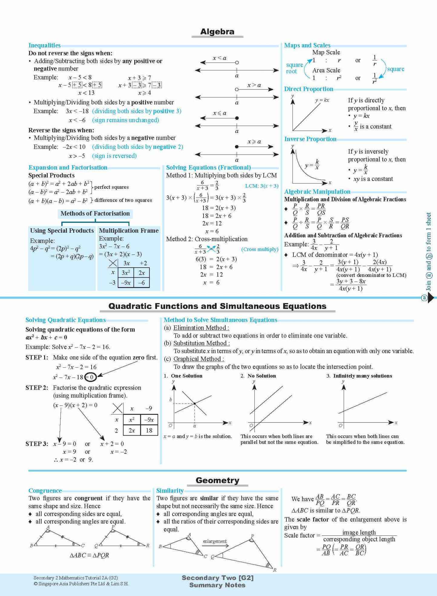 Secondary 2 Mathematics Tutorial 2A [G2]