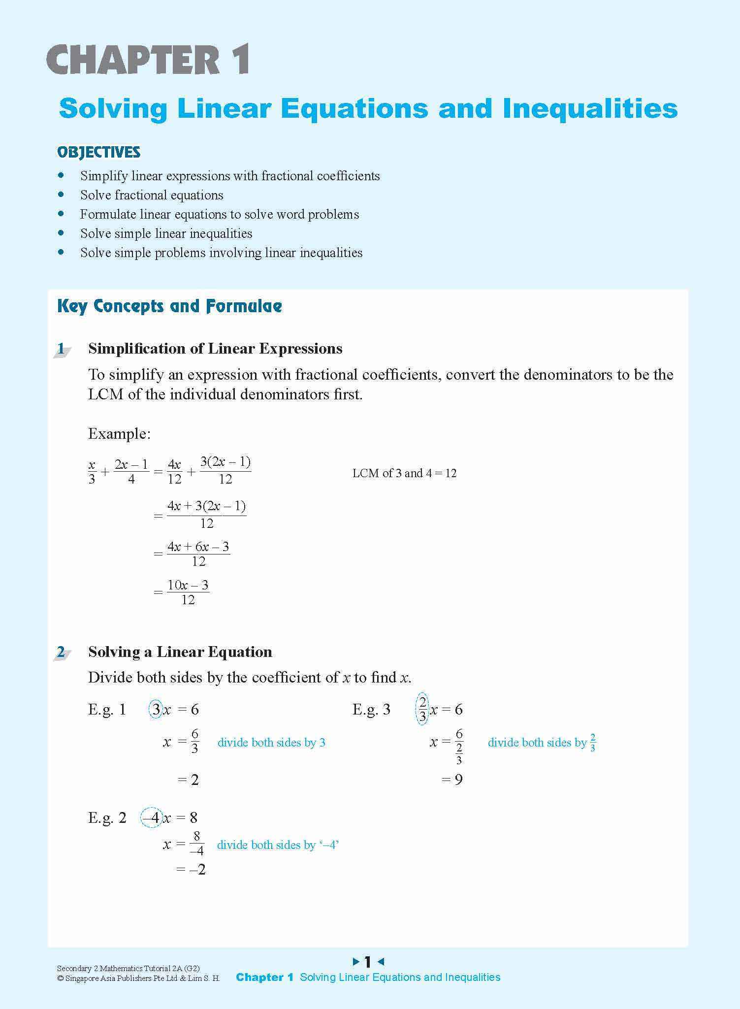 Secondary 2 Mathematics Tutorial 2A [G2]