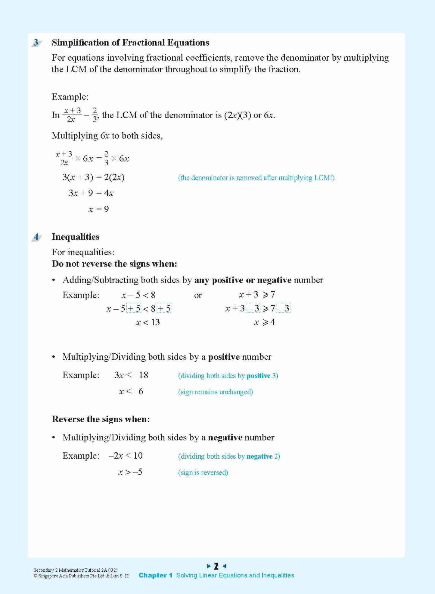 Secondary 2 Mathematics Tutorial 2A [G2]
