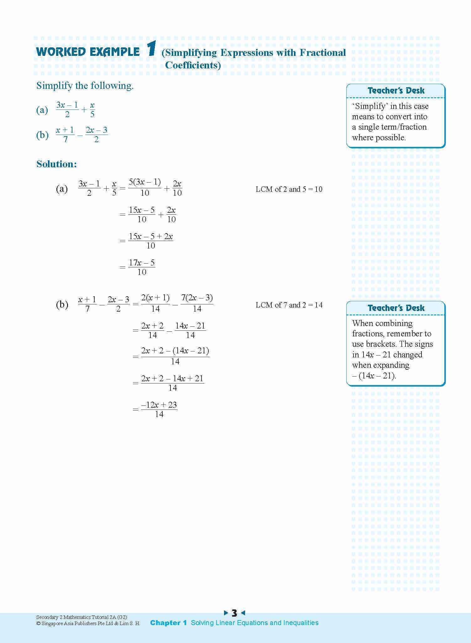 Secondary 2 Mathematics Tutorial 2A [G2]