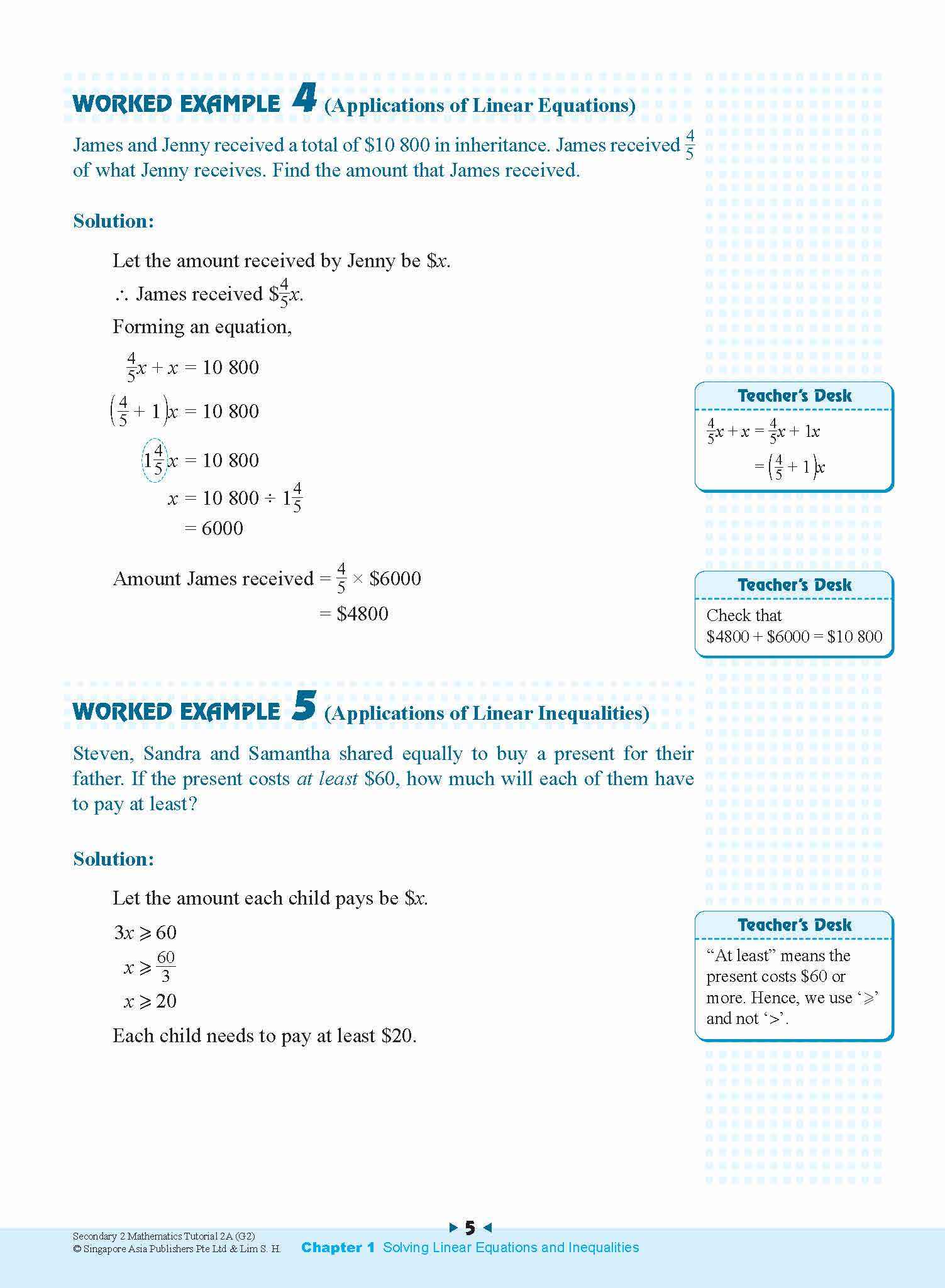 Secondary 2 Mathematics Tutorial 2A [G2]