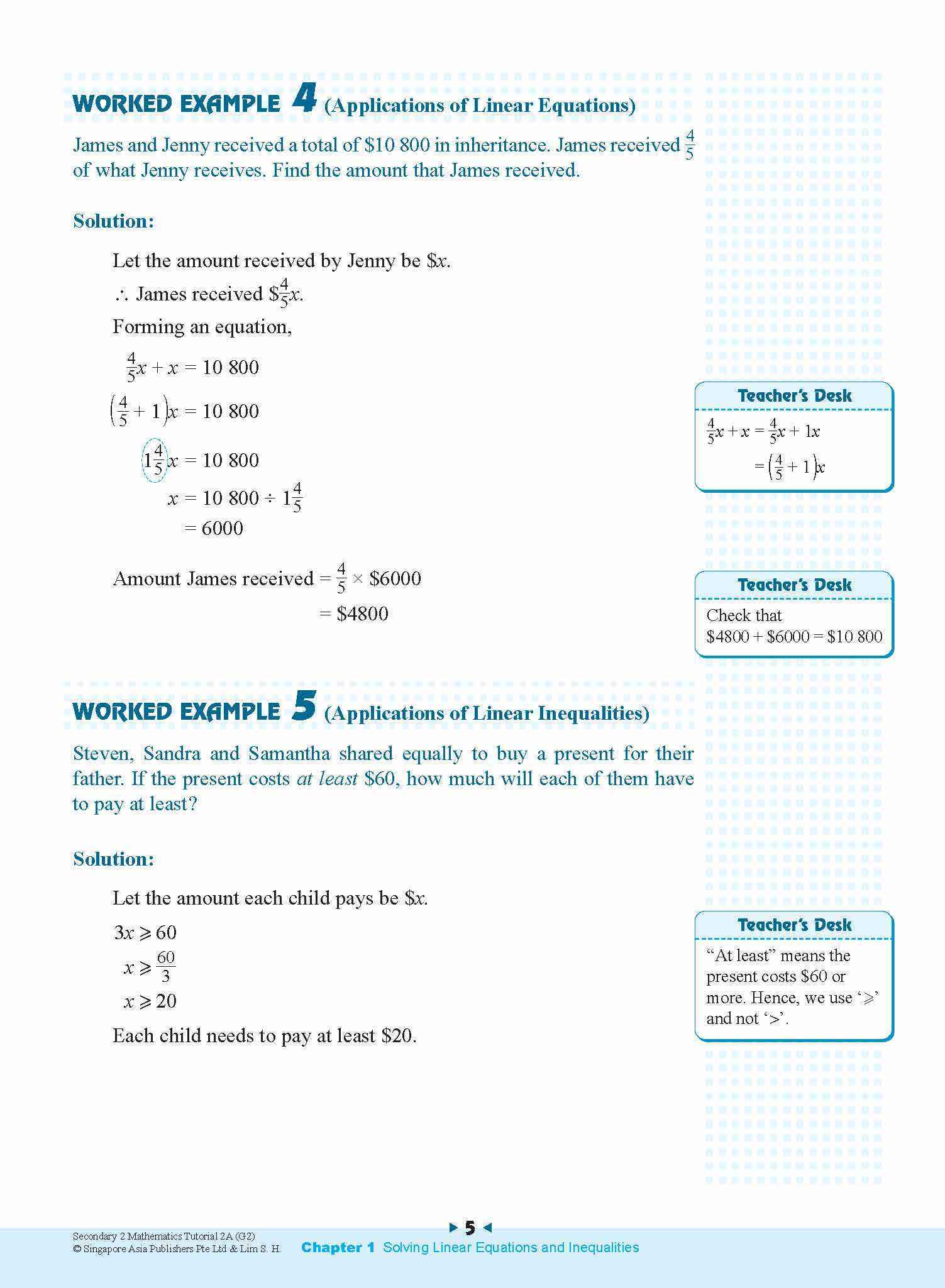 Secondary 2 Mathematics Tutorial 2A [G2]