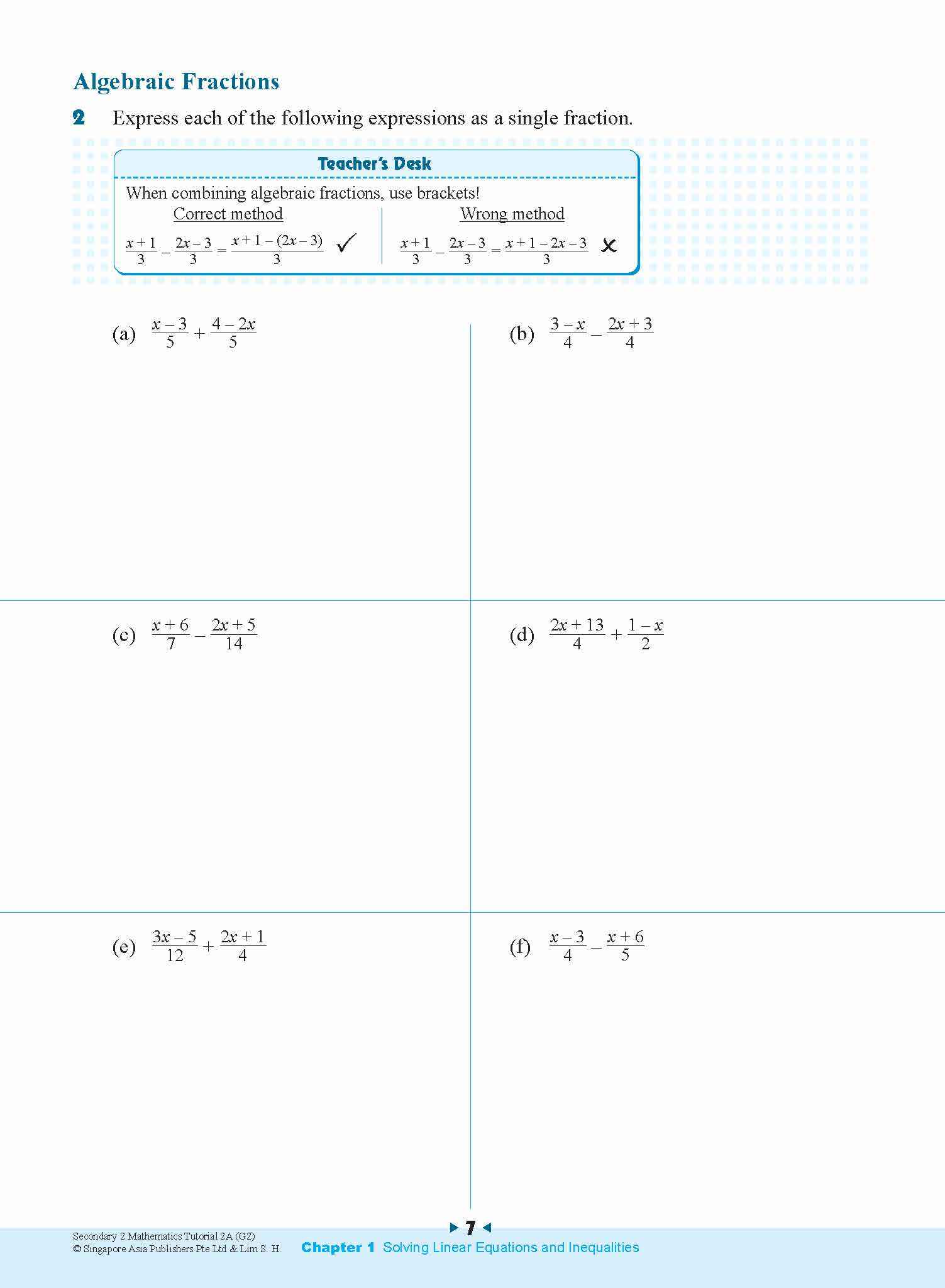 Secondary 2 Mathematics Tutorial 2A [G2]
