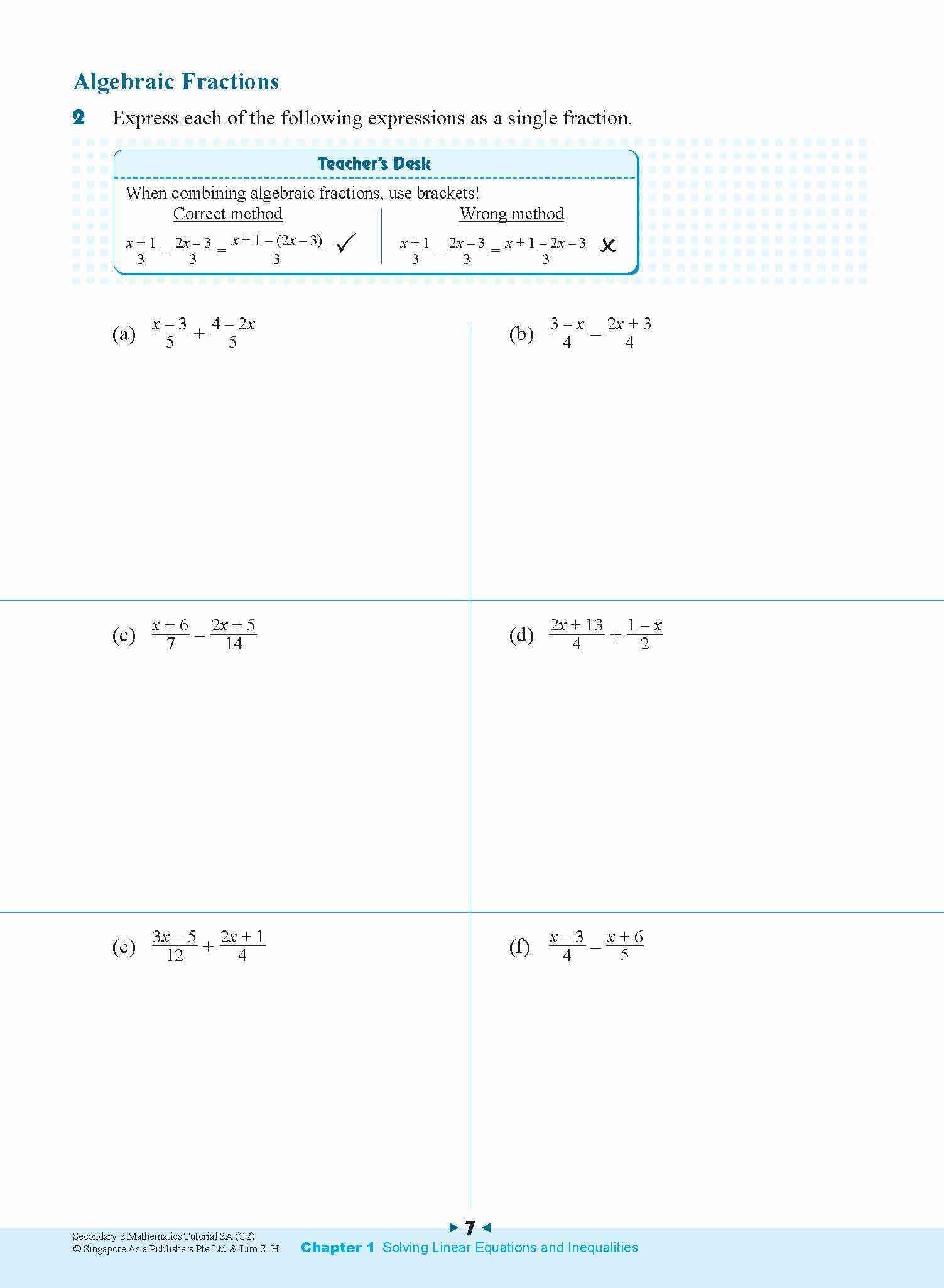 Secondary 2 Mathematics Tutorial 2A [G2]