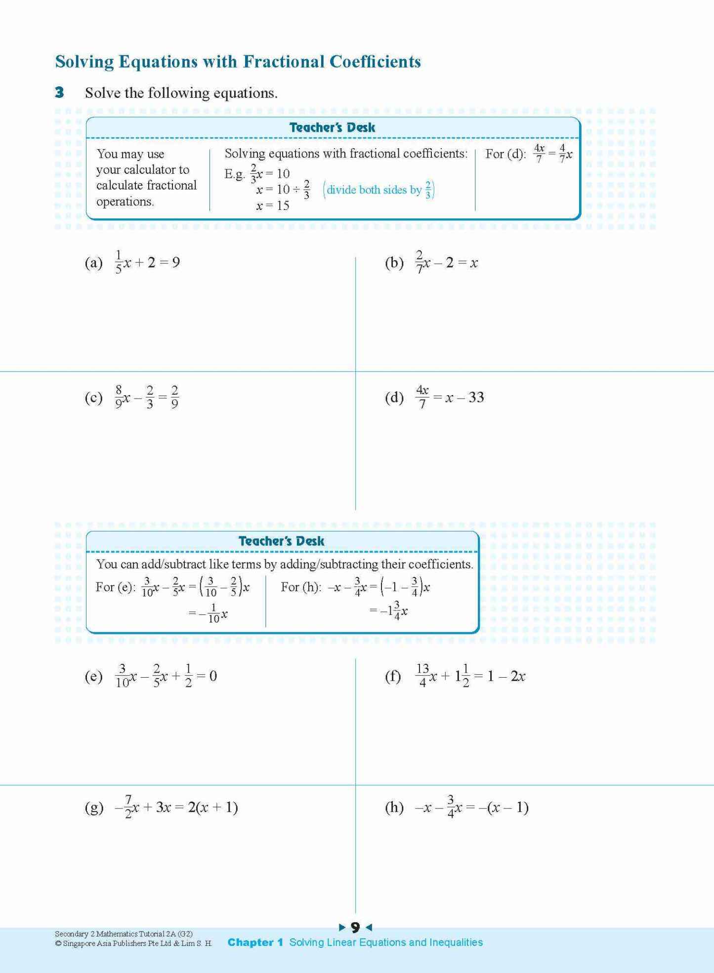 Secondary 2 Mathematics Tutorial 2A [G2]