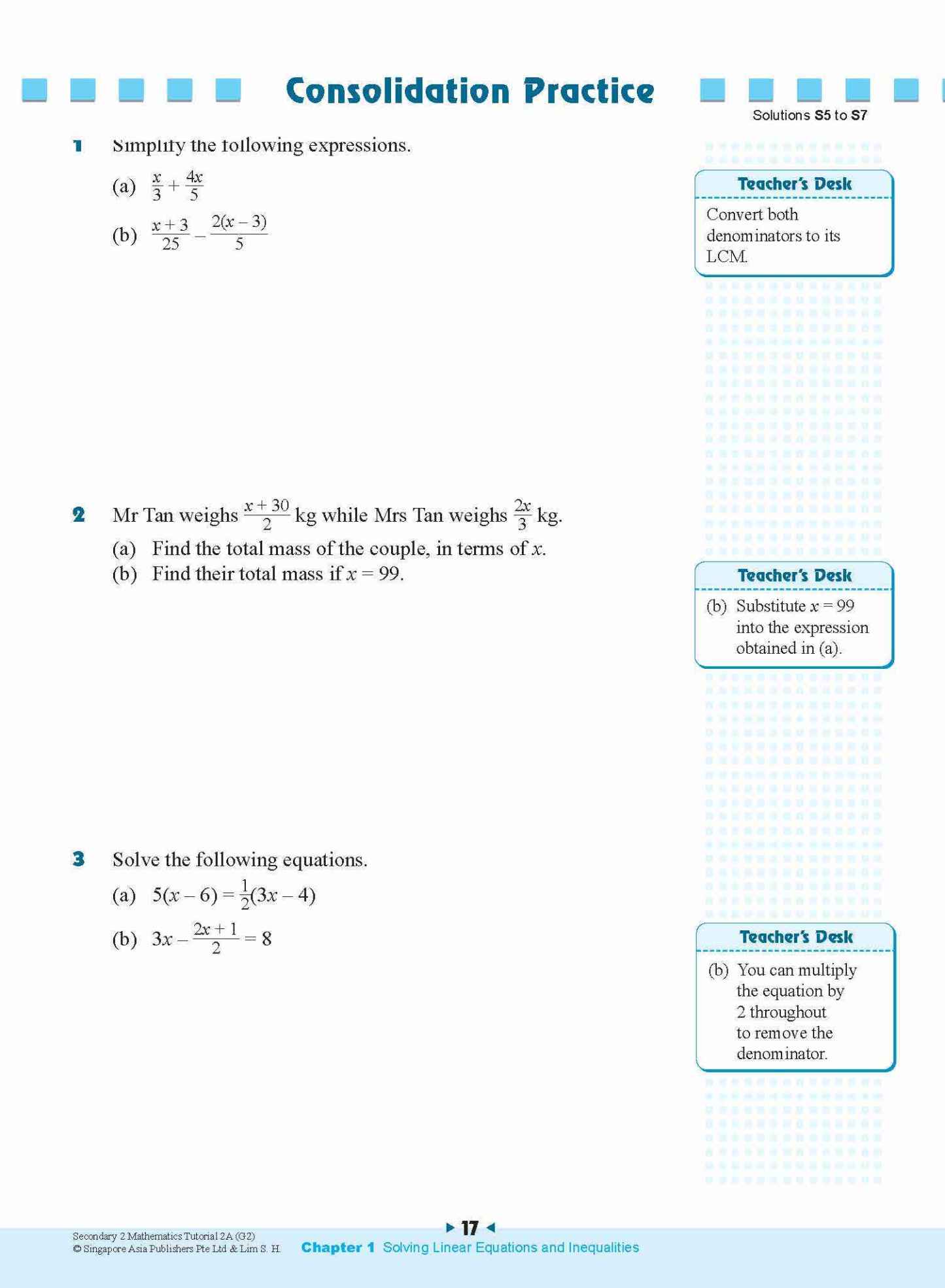 Secondary 2 Mathematics Tutorial 2A [G2]