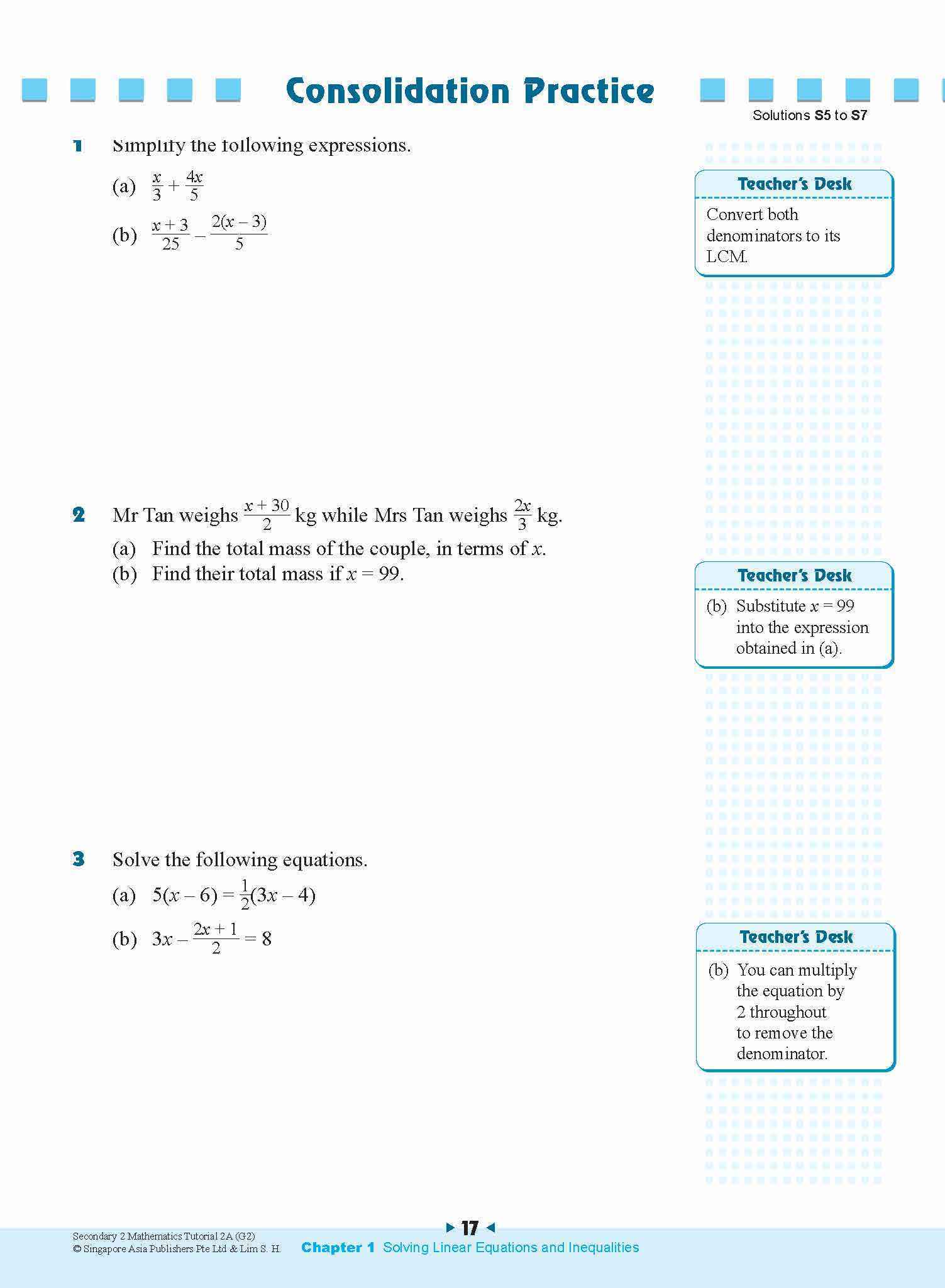 Secondary 2 Mathematics Tutorial 2A [G2]