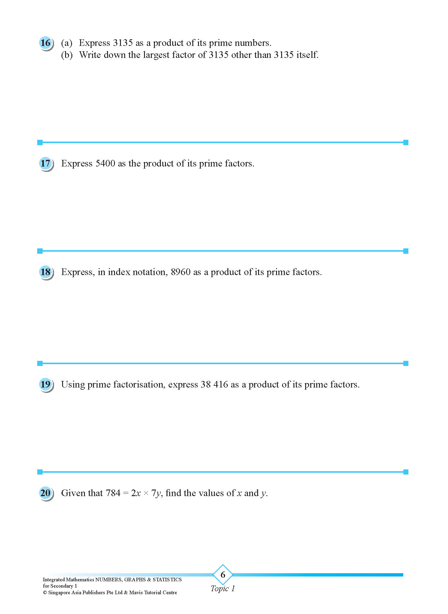 INTEGRATED MATHEMATICS NUMBERS, GRAPHS & STATISTICS For SECONDARY 1 [G3 and IP]