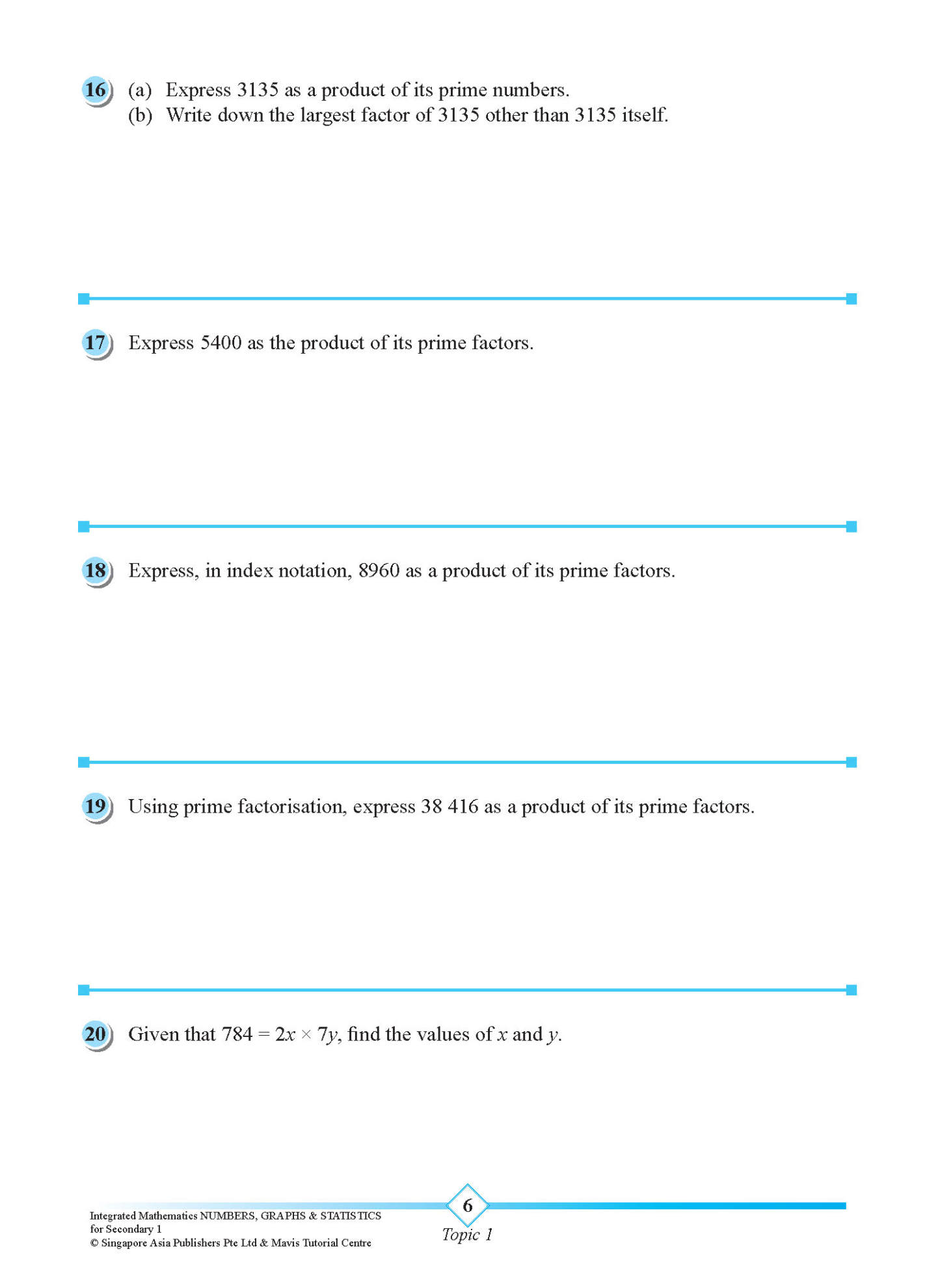 INTEGRATED MATHEMATICS NUMBERS, GRAPHS & STATISTICS For SECONDARY 1 [G3 and IP]