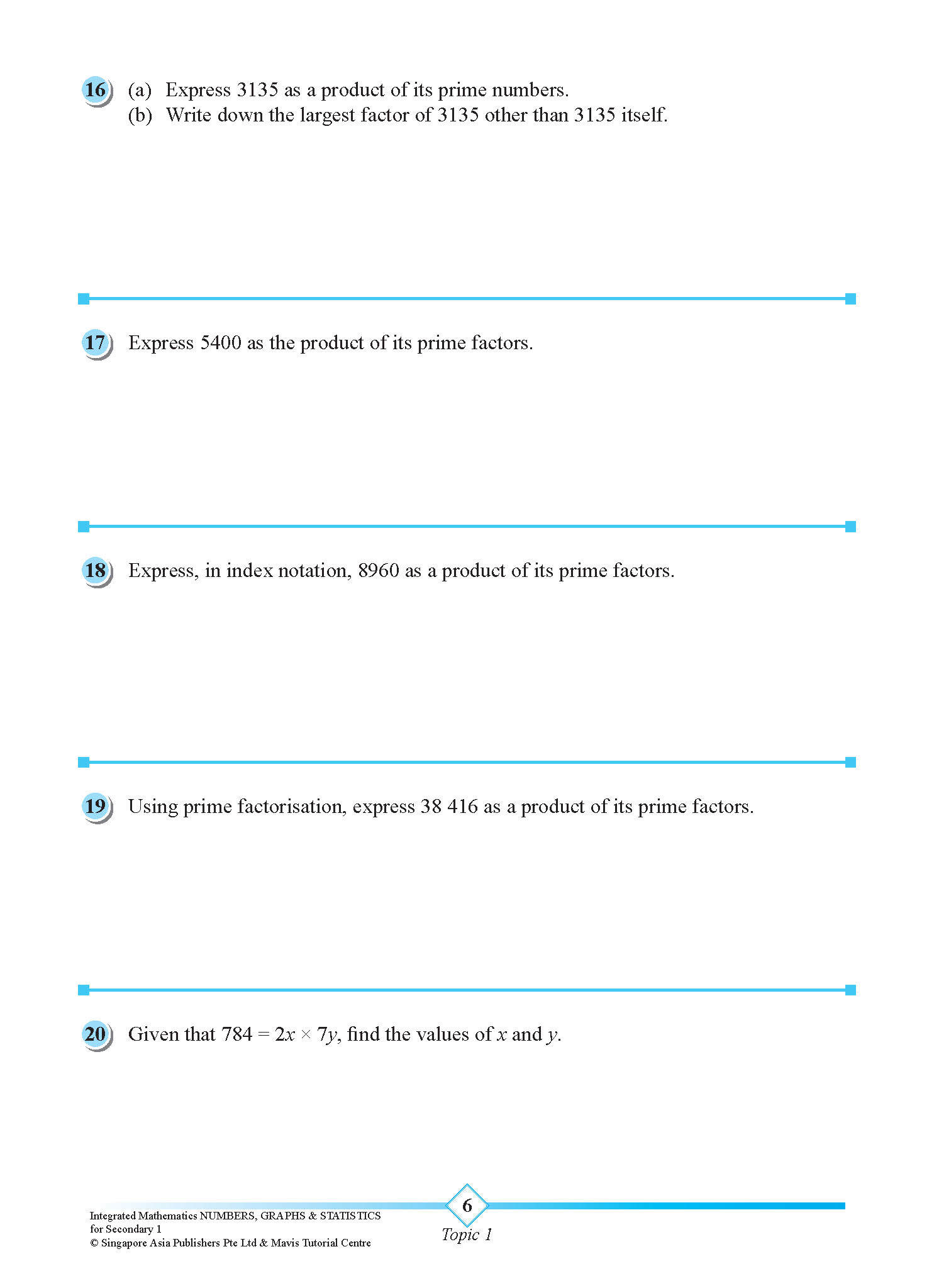 INTEGRATED MATHEMATICS NUMBERS, GRAPHS & STATISTICS For SECONDARY 1 [G3 and IP]