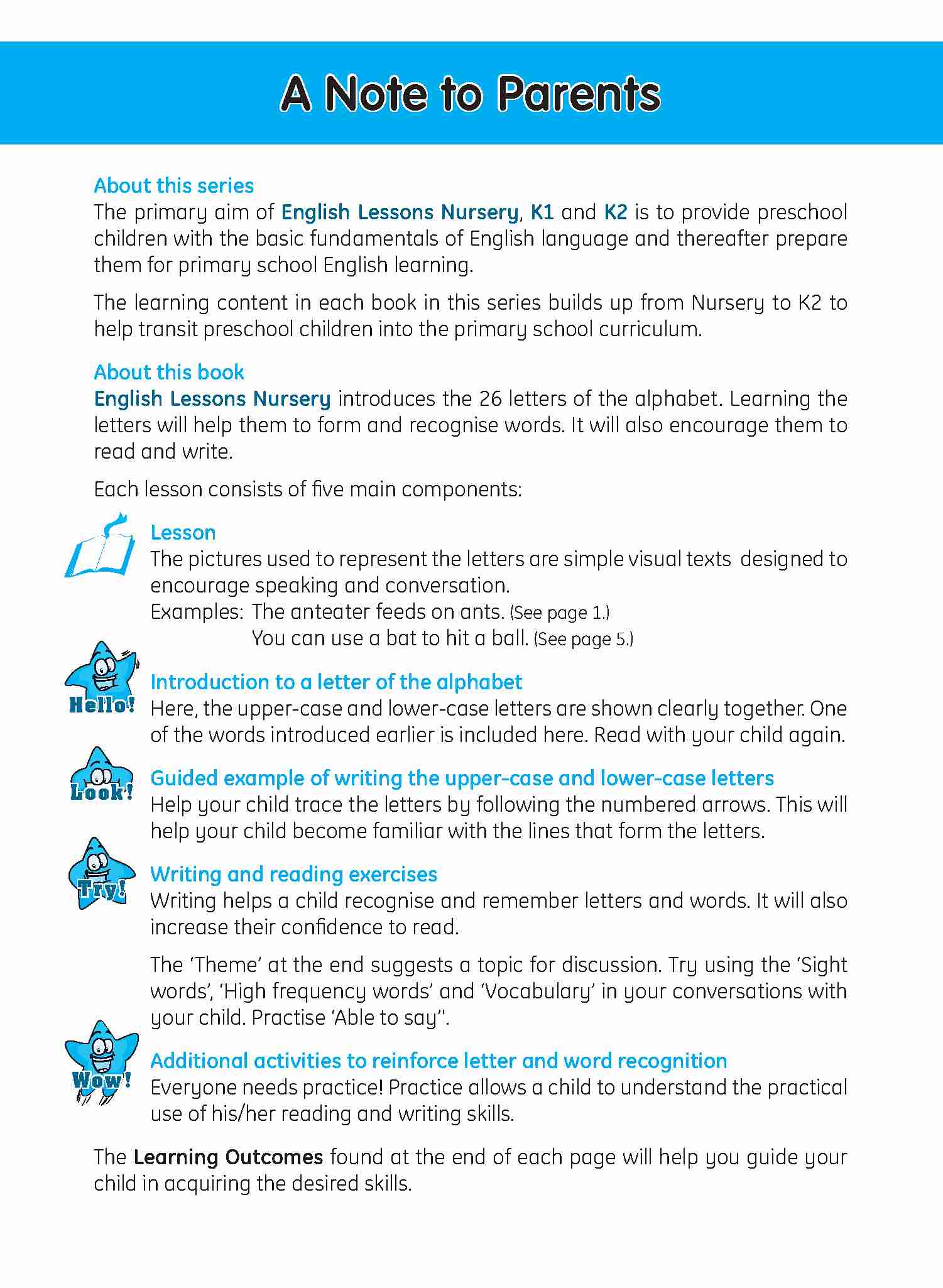 ENGLISH LESSONS Nursery