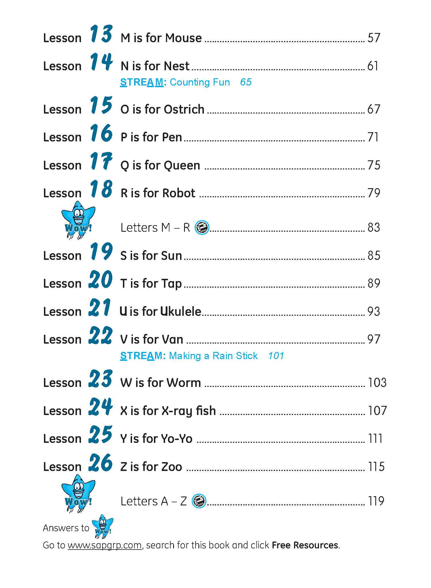 ENGLISH LESSONS Nursery