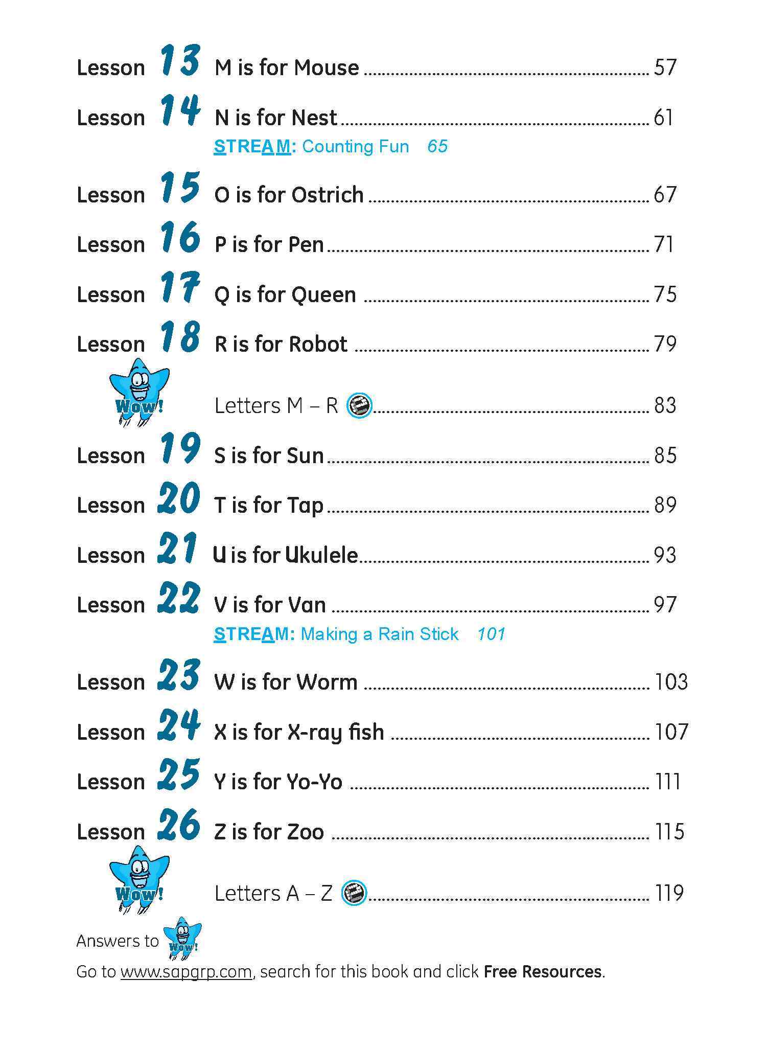 ENGLISH LESSONS Nursery