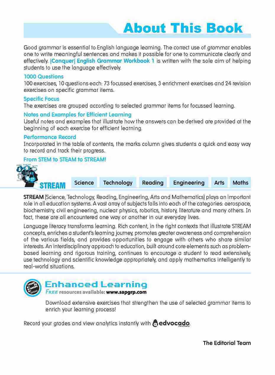 Conquer English Grammar Workbook 1