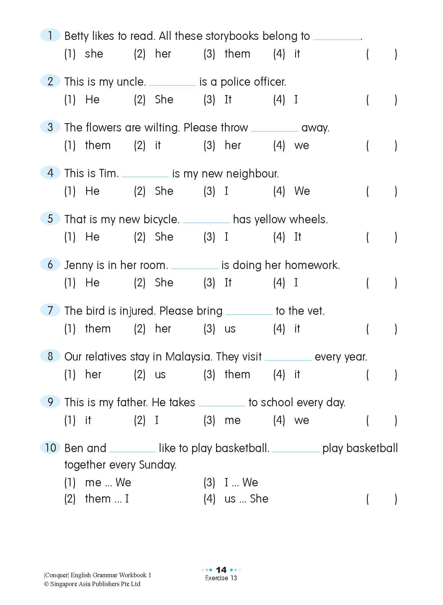 Conquer English Grammar Workbook 1
