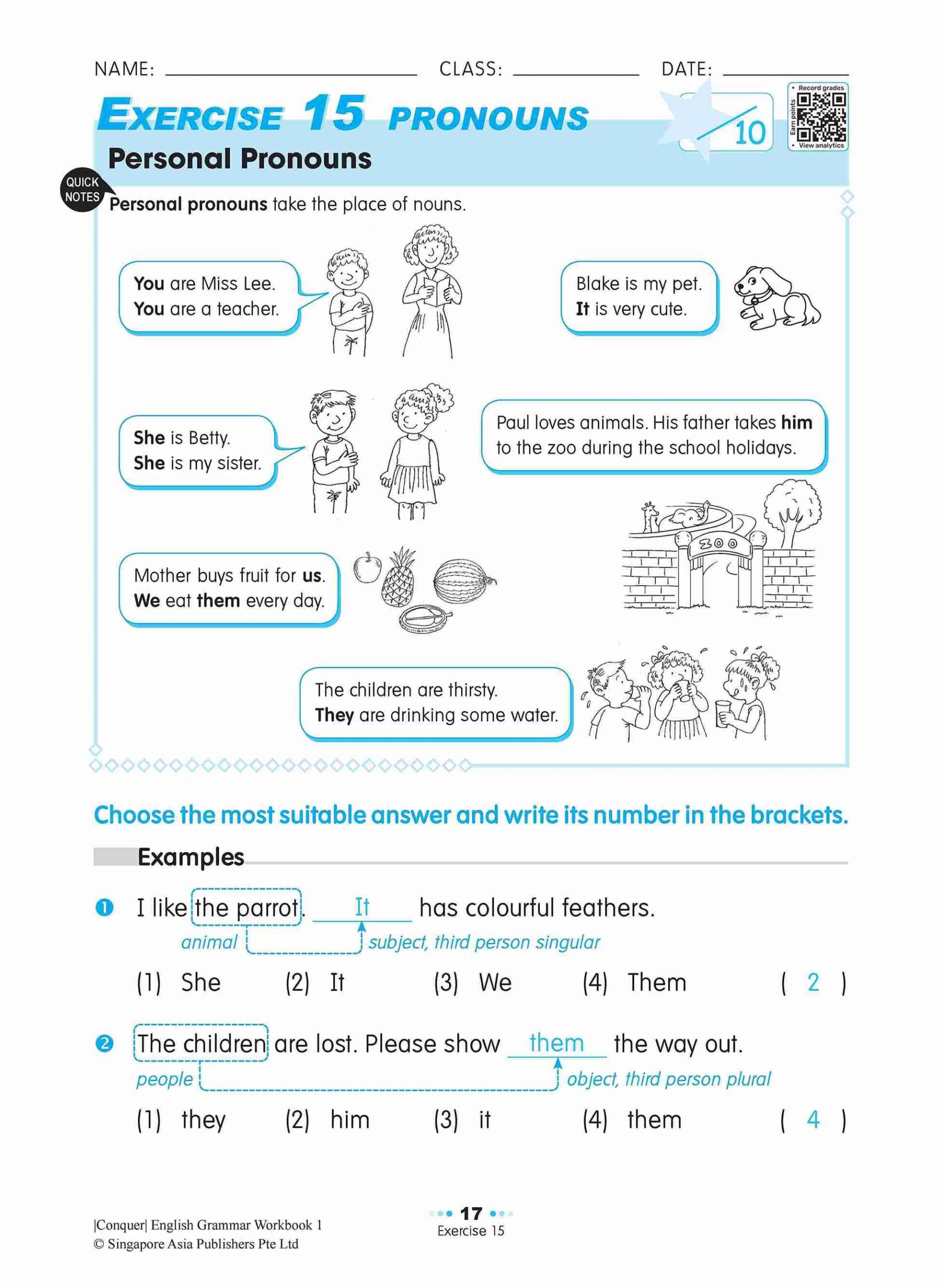 Conquer English Grammar Workbook 1