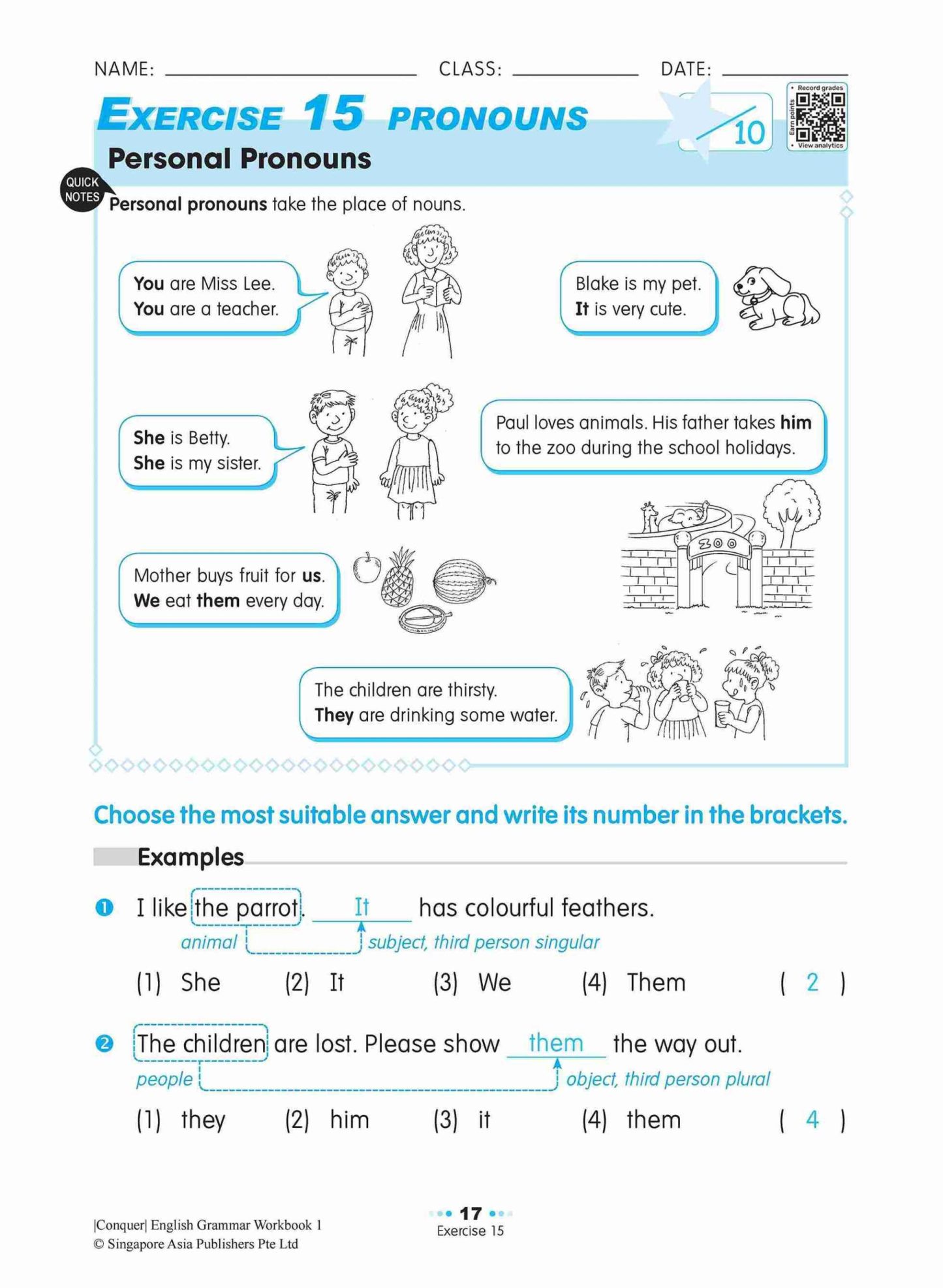 Conquer English Grammar Workbook 1