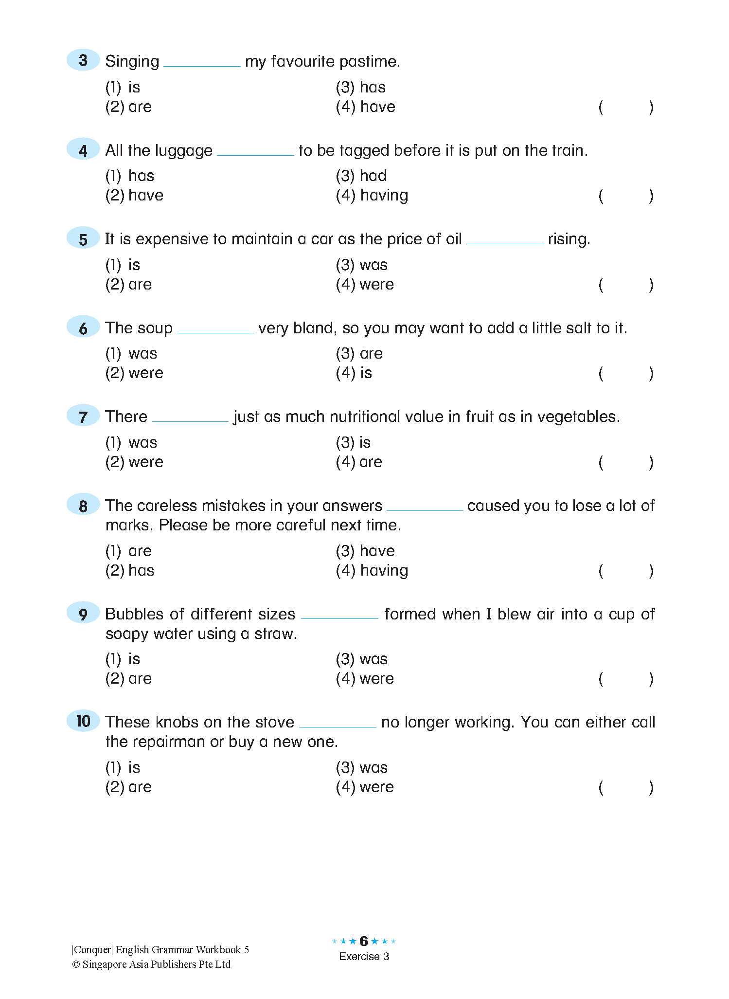 Conquer English Grammar Workbook 5