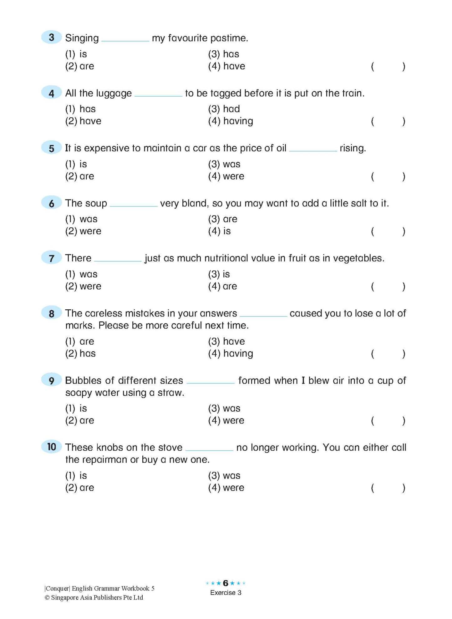 Conquer English Grammar Workbook 5