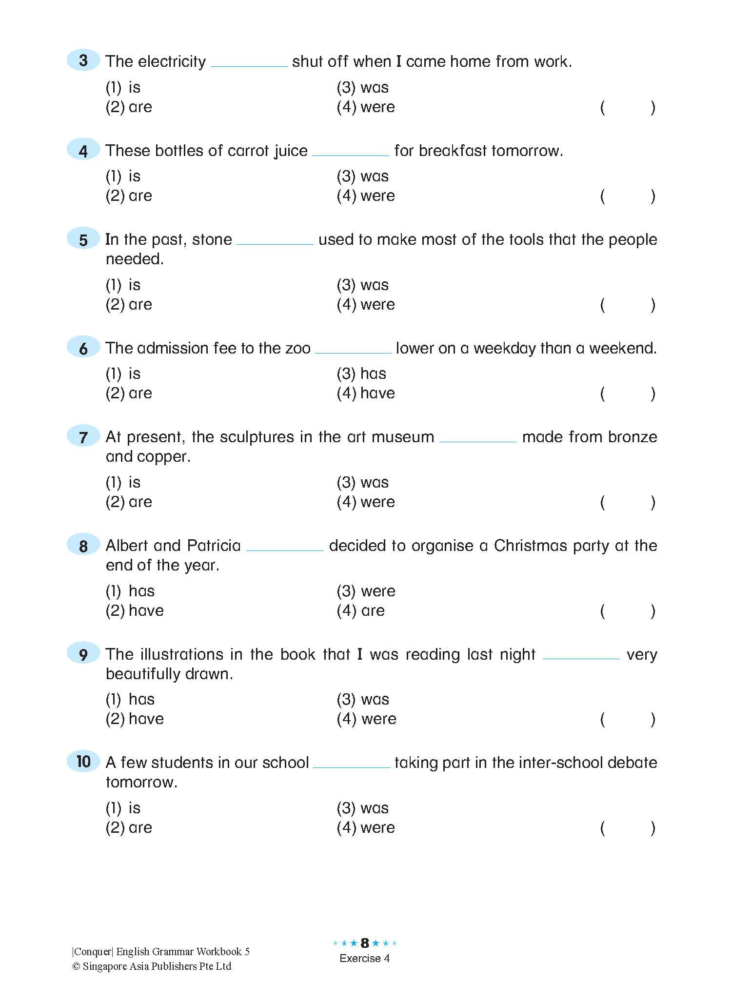 Conquer English Grammar Workbook 5