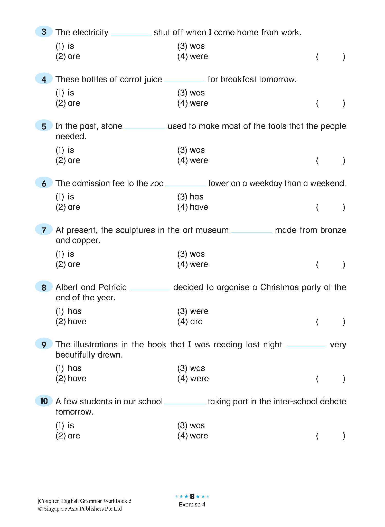 Conquer English Grammar Workbook 5