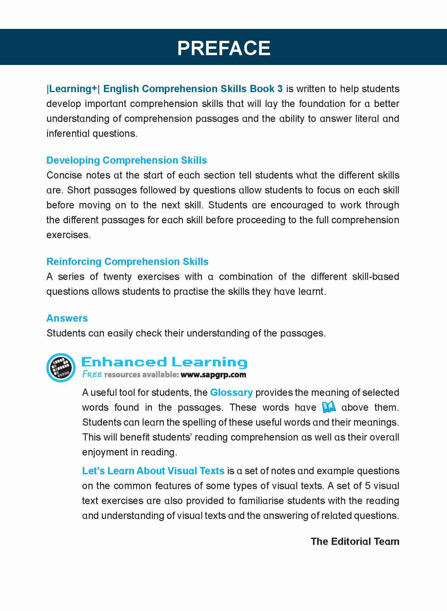 LEARNING+ ENGLISH COMPREHENSION SKILLS Book 3