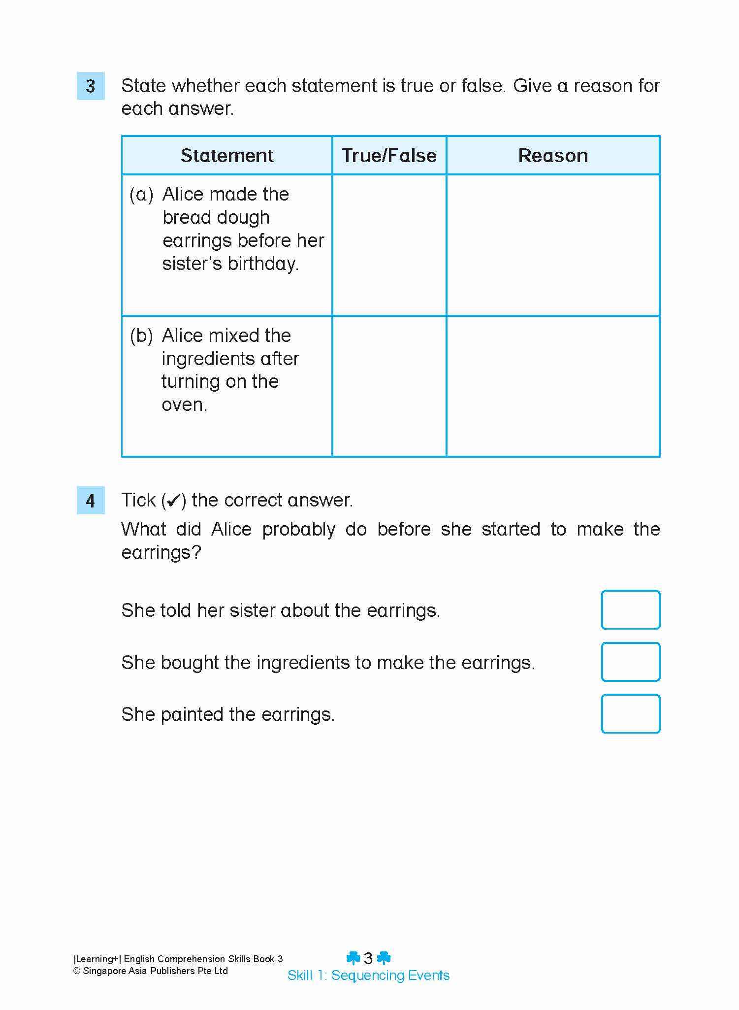 LEARNING+ ENGLISH COMPREHENSION SKILLS Book 3