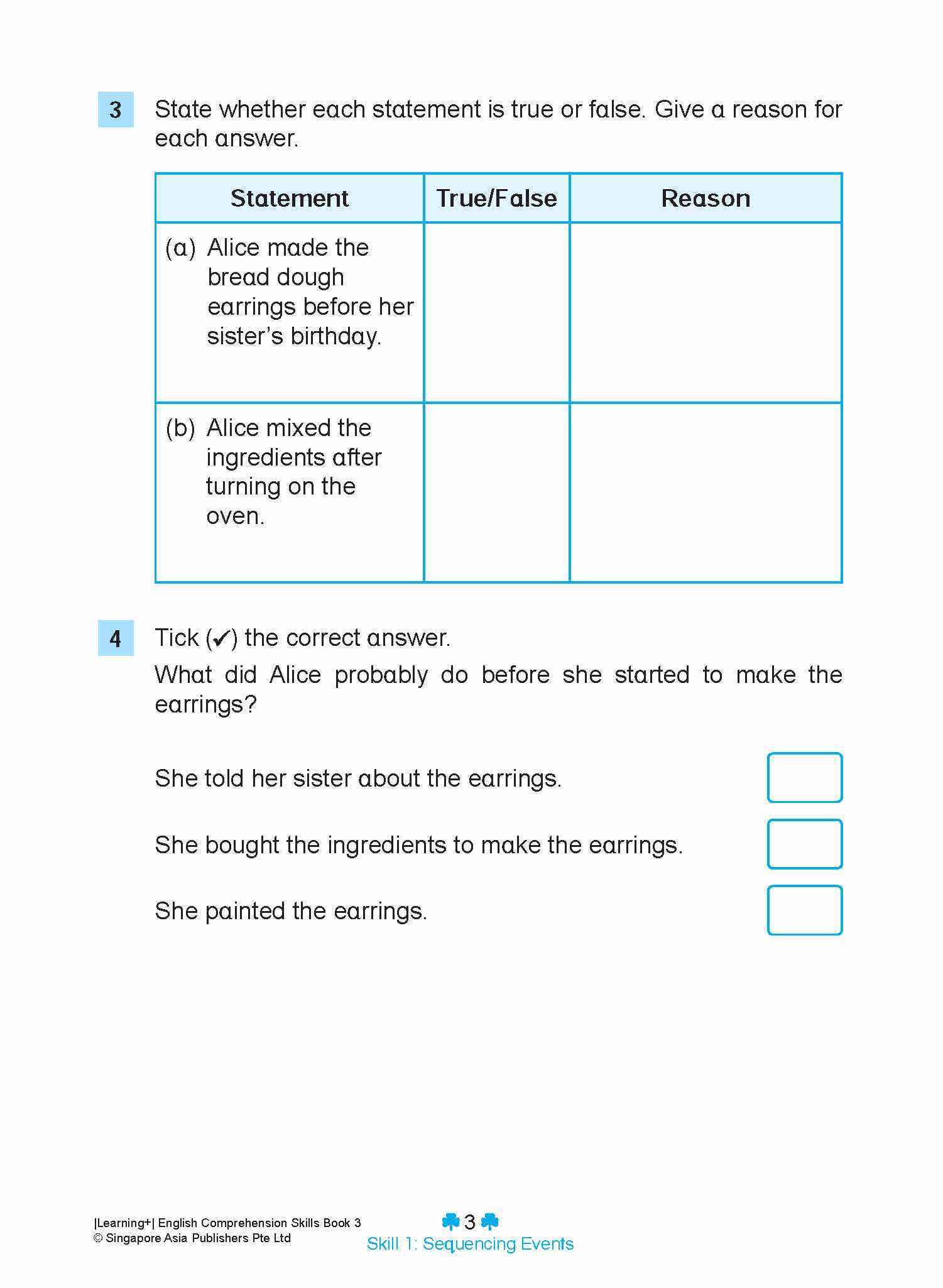 LEARNING+ ENGLISH COMPREHENSION SKILLS Book 3