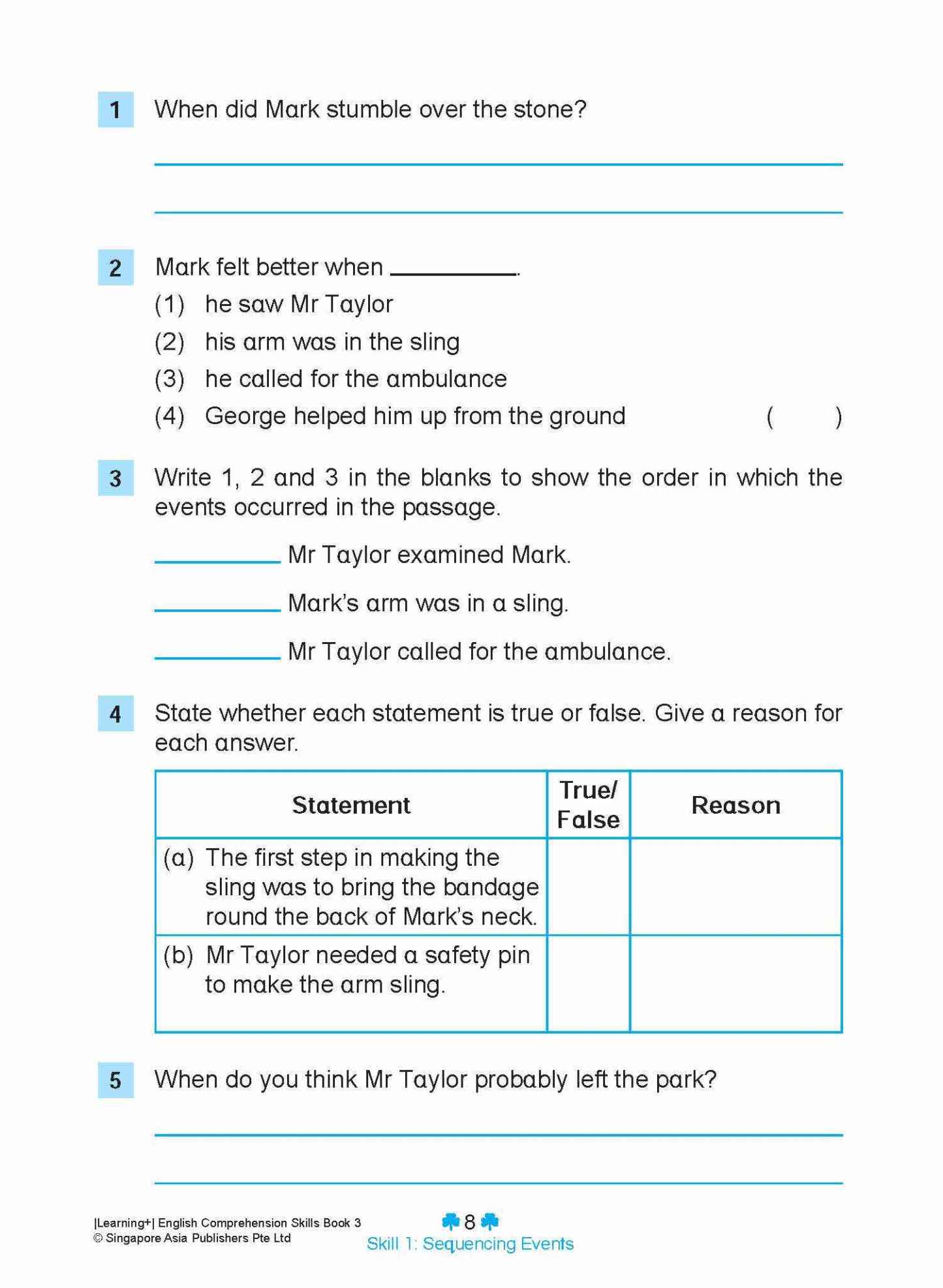 LEARNING+ ENGLISH COMPREHENSION SKILLS Book 3