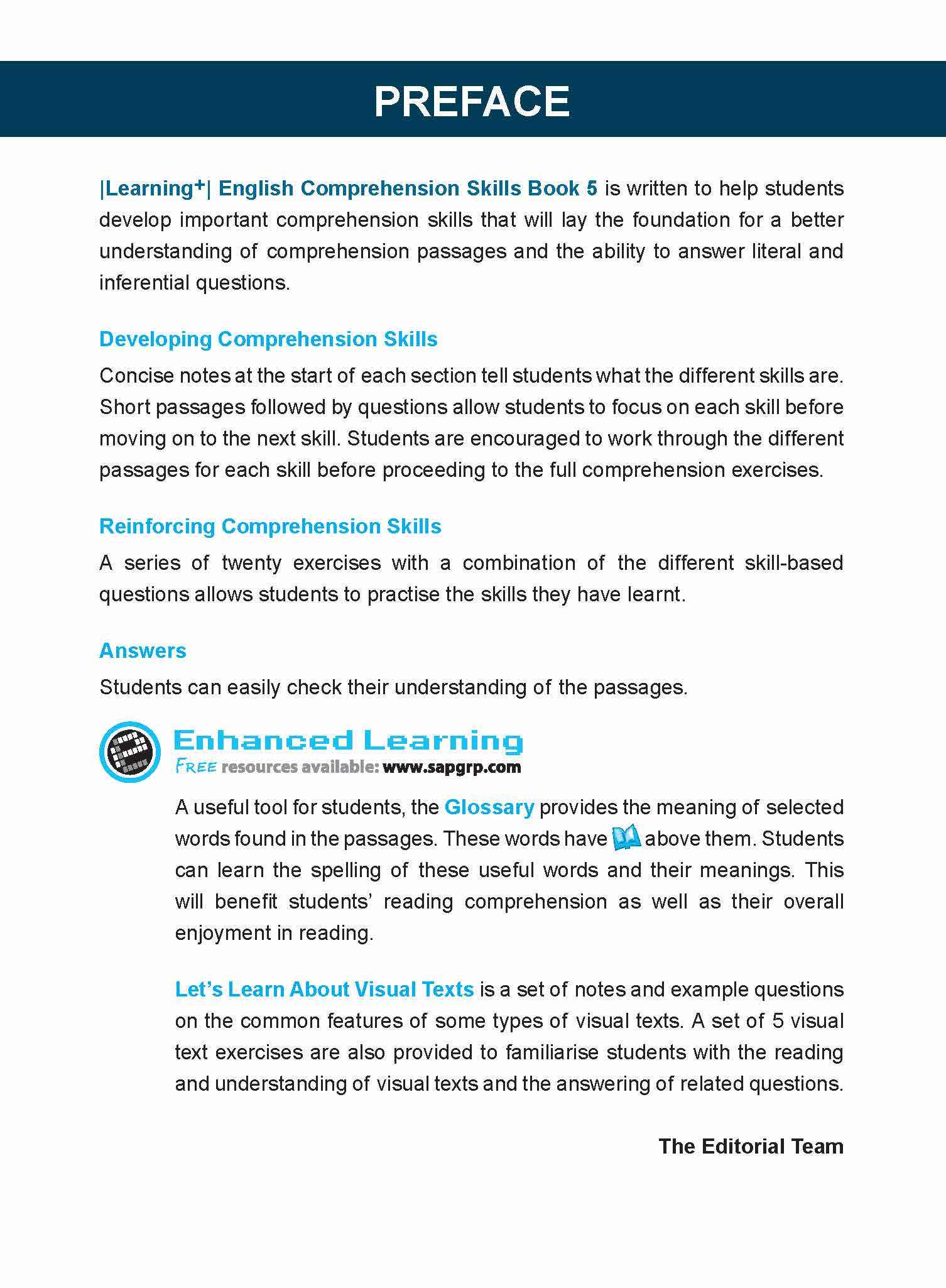 LEARNING+ ENGLISH COMPREHENSION SKILLS Book 5