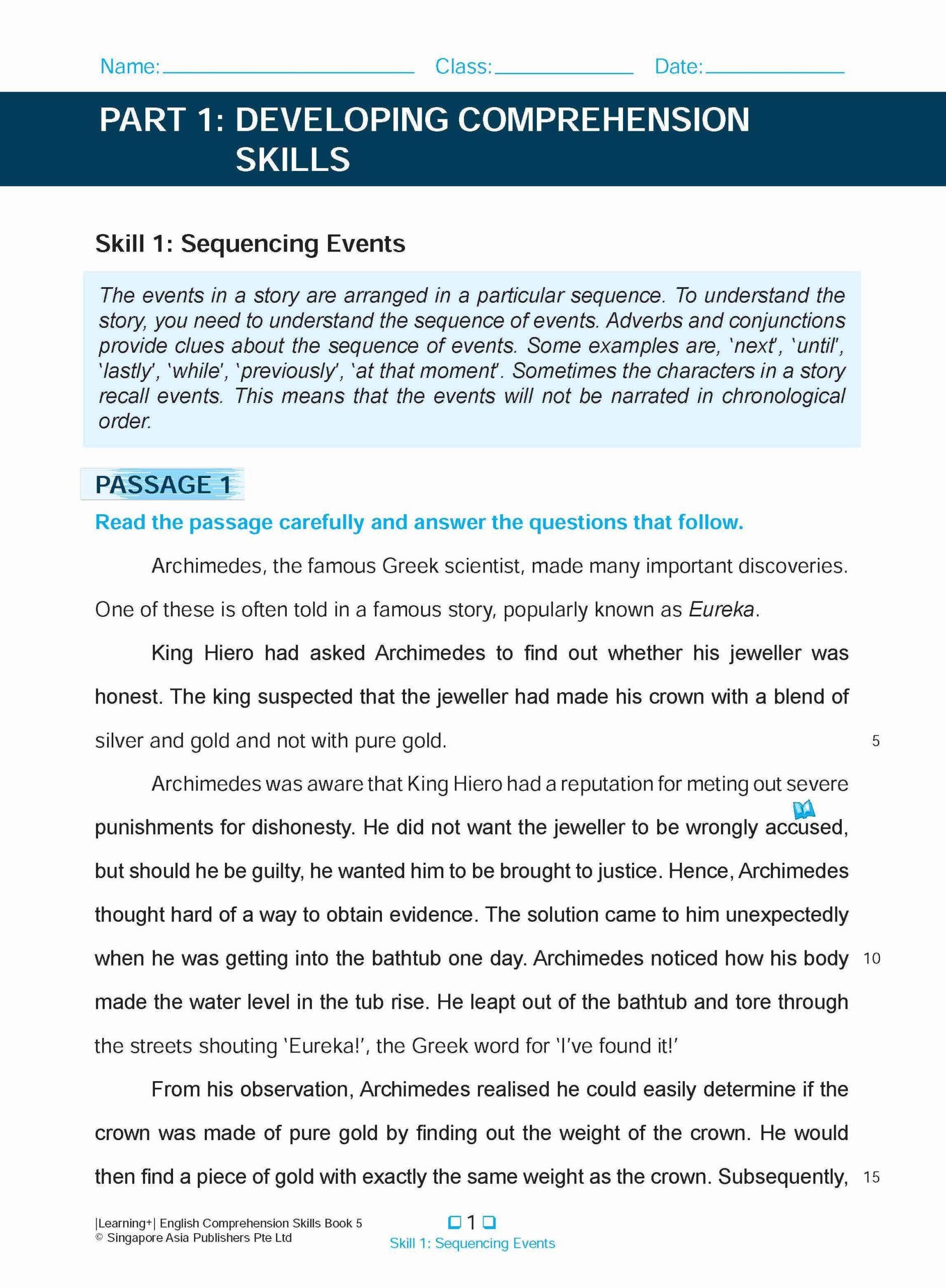 LEARNING+ ENGLISH COMPREHENSION SKILLS Book 5