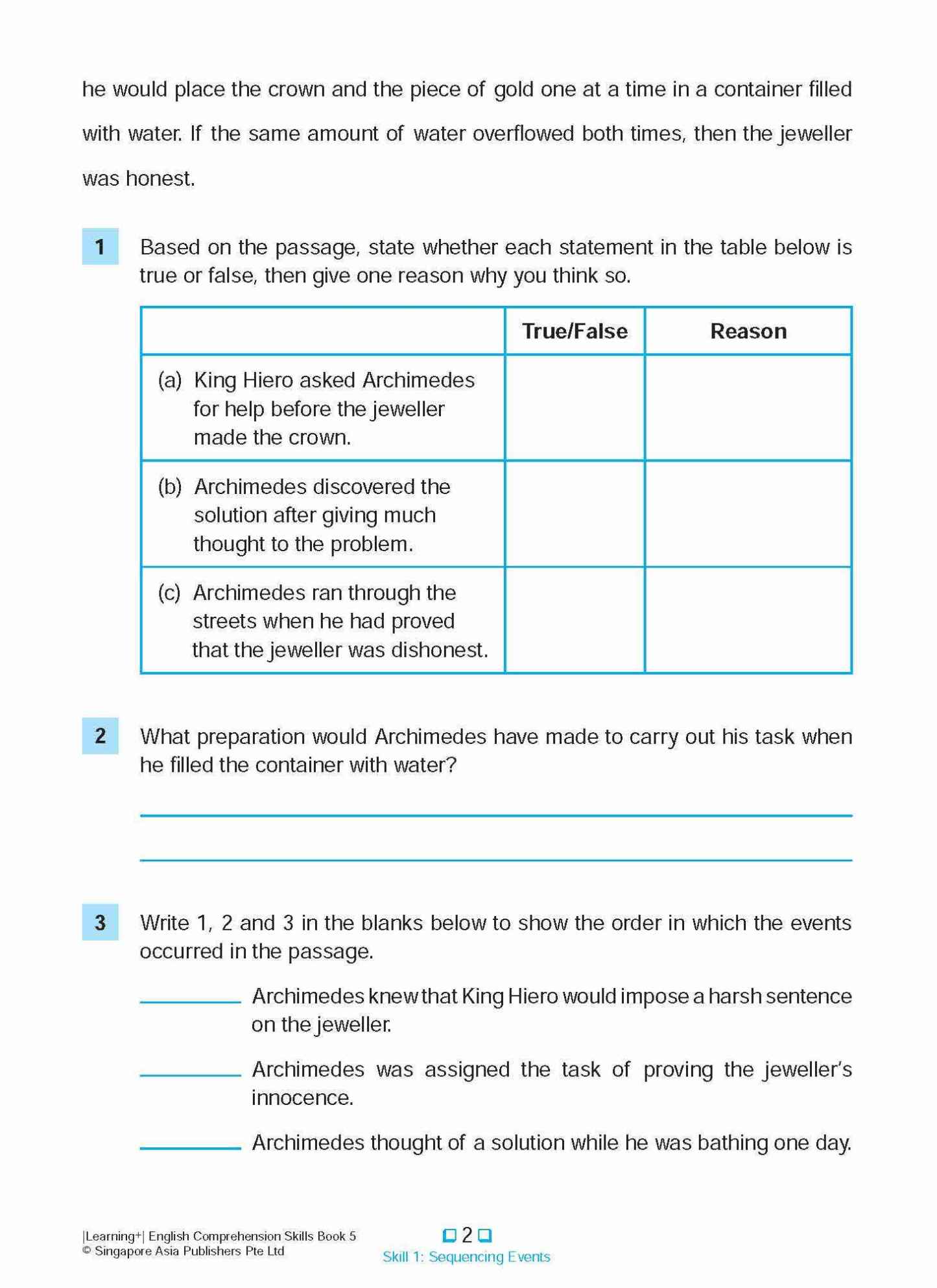 LEARNING+ ENGLISH COMPREHENSION SKILLS Book 5