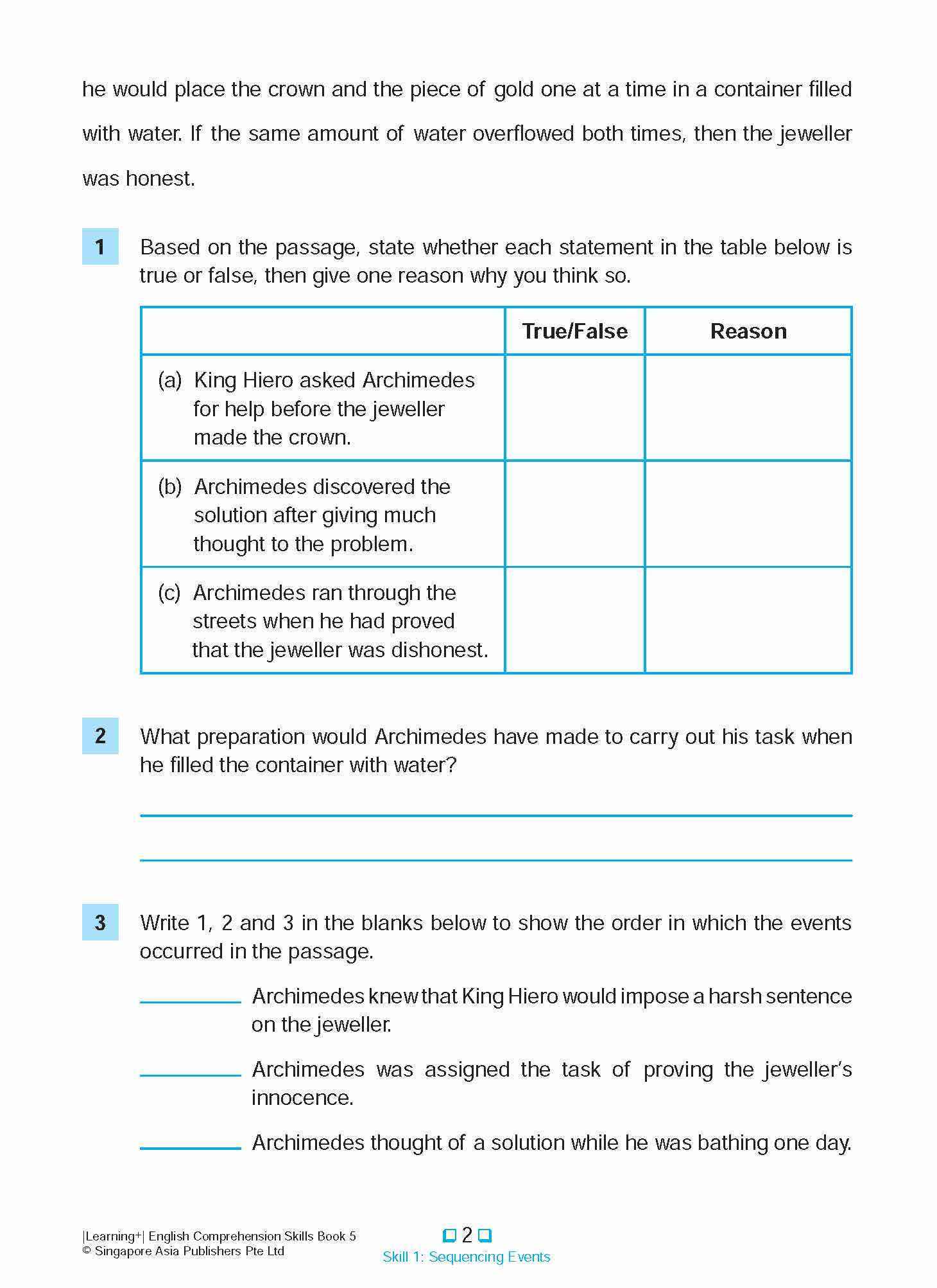LEARNING+ ENGLISH COMPREHENSION SKILLS Book 5