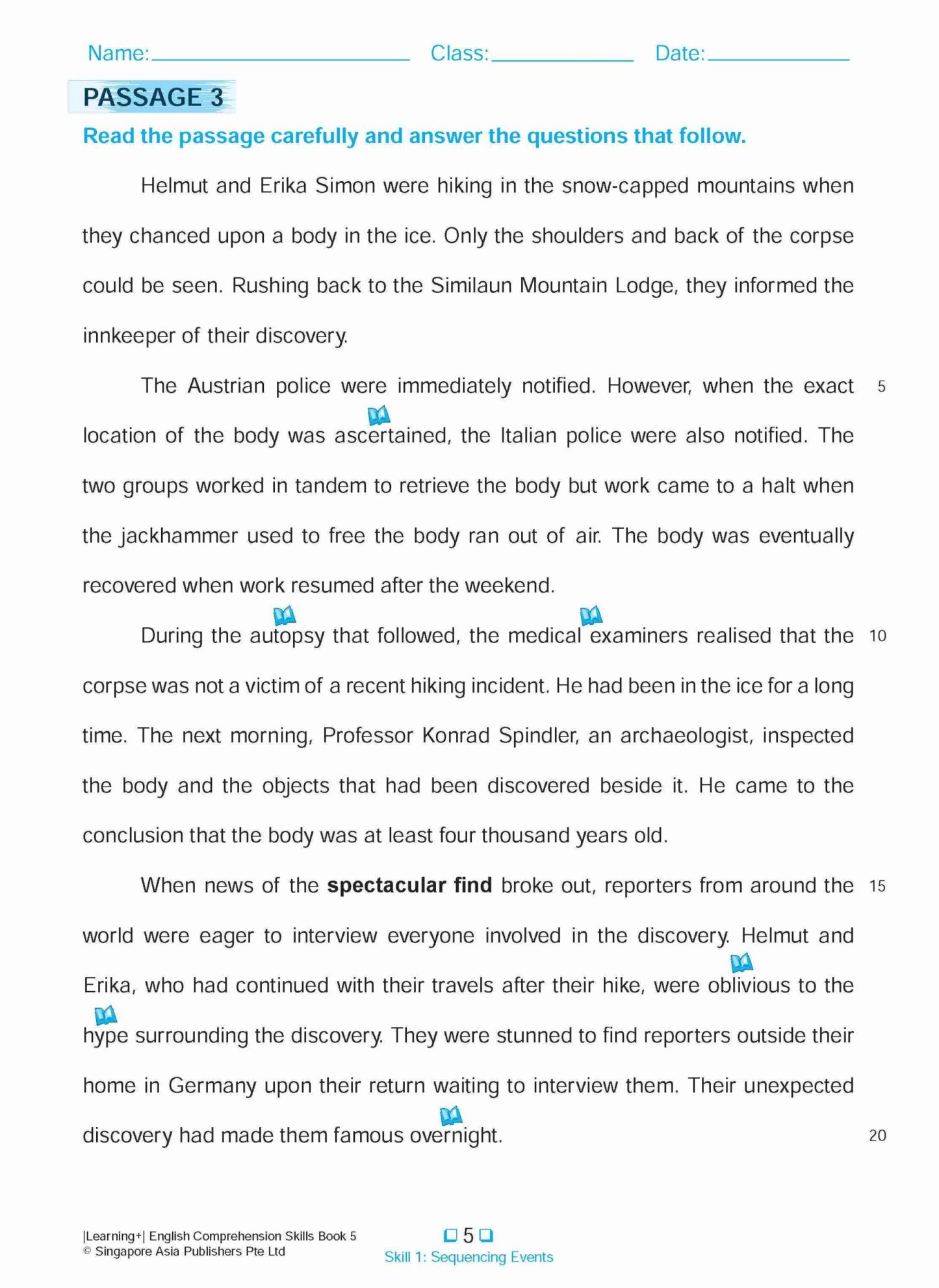 LEARNING+ ENGLISH COMPREHENSION SKILLS Book 5