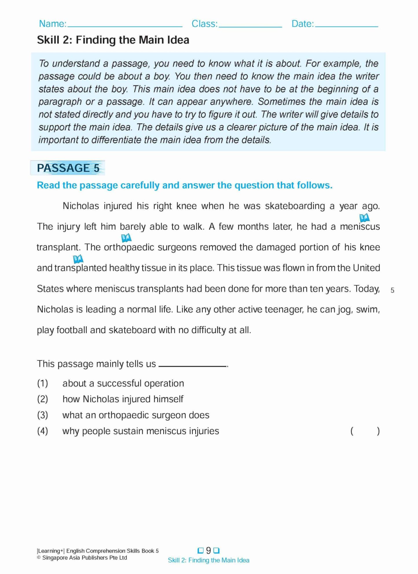 LEARNING+ ENGLISH COMPREHENSION SKILLS Book 5