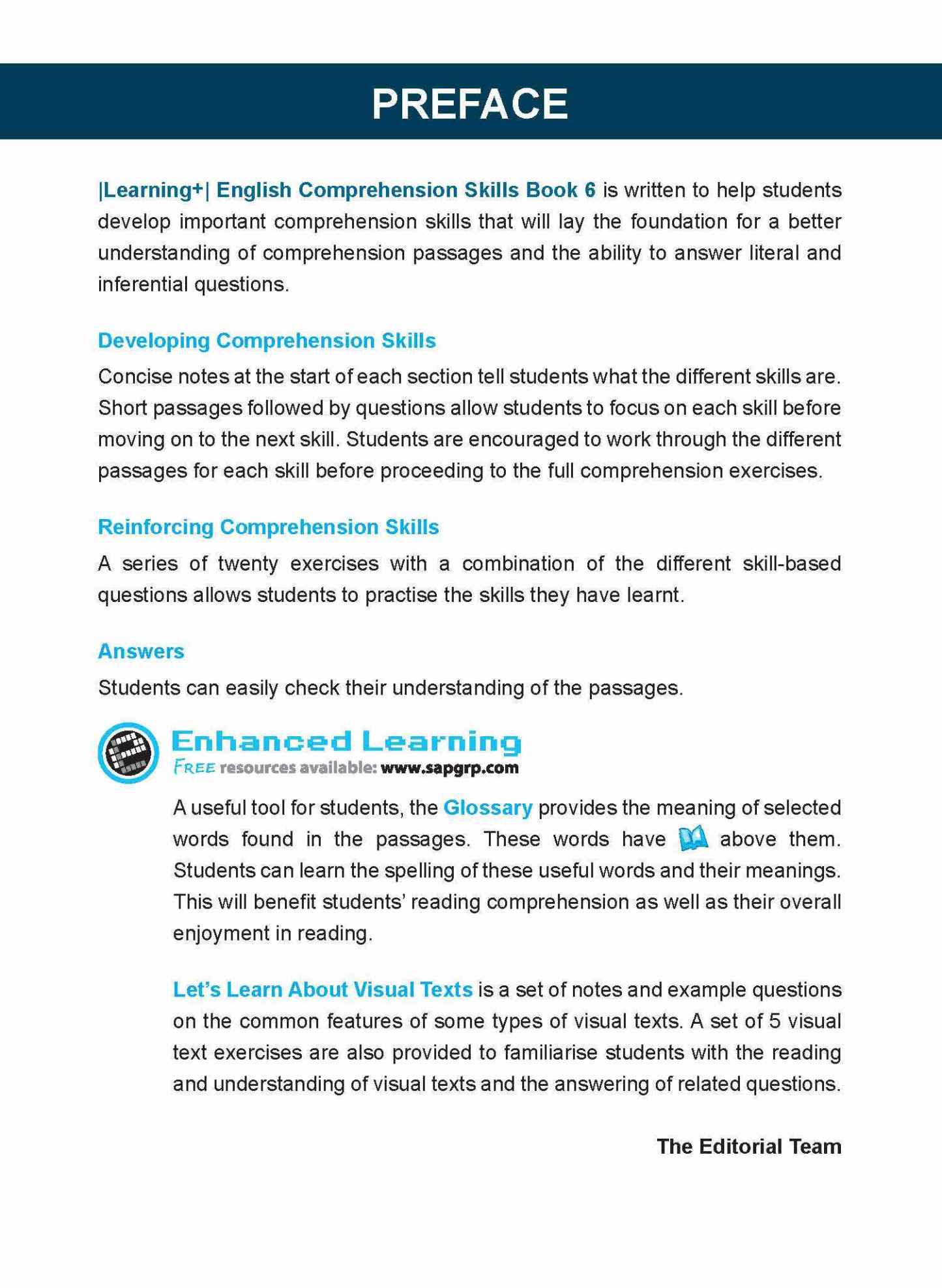 LEARNING+ ENGLISH COMPREHENSION SKILLS Book 6