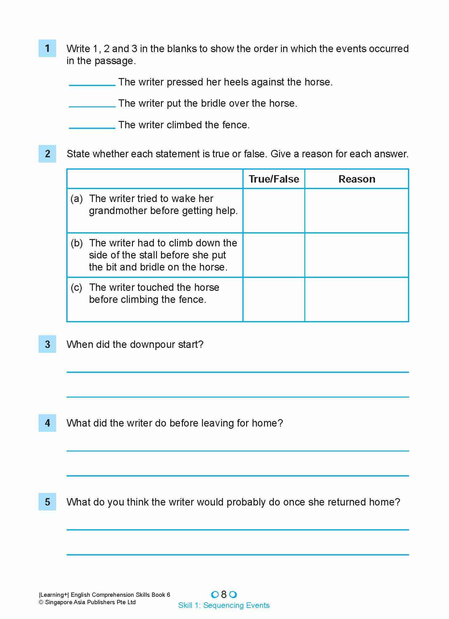 LEARNING+ ENGLISH COMPREHENSION SKILLS Book 6